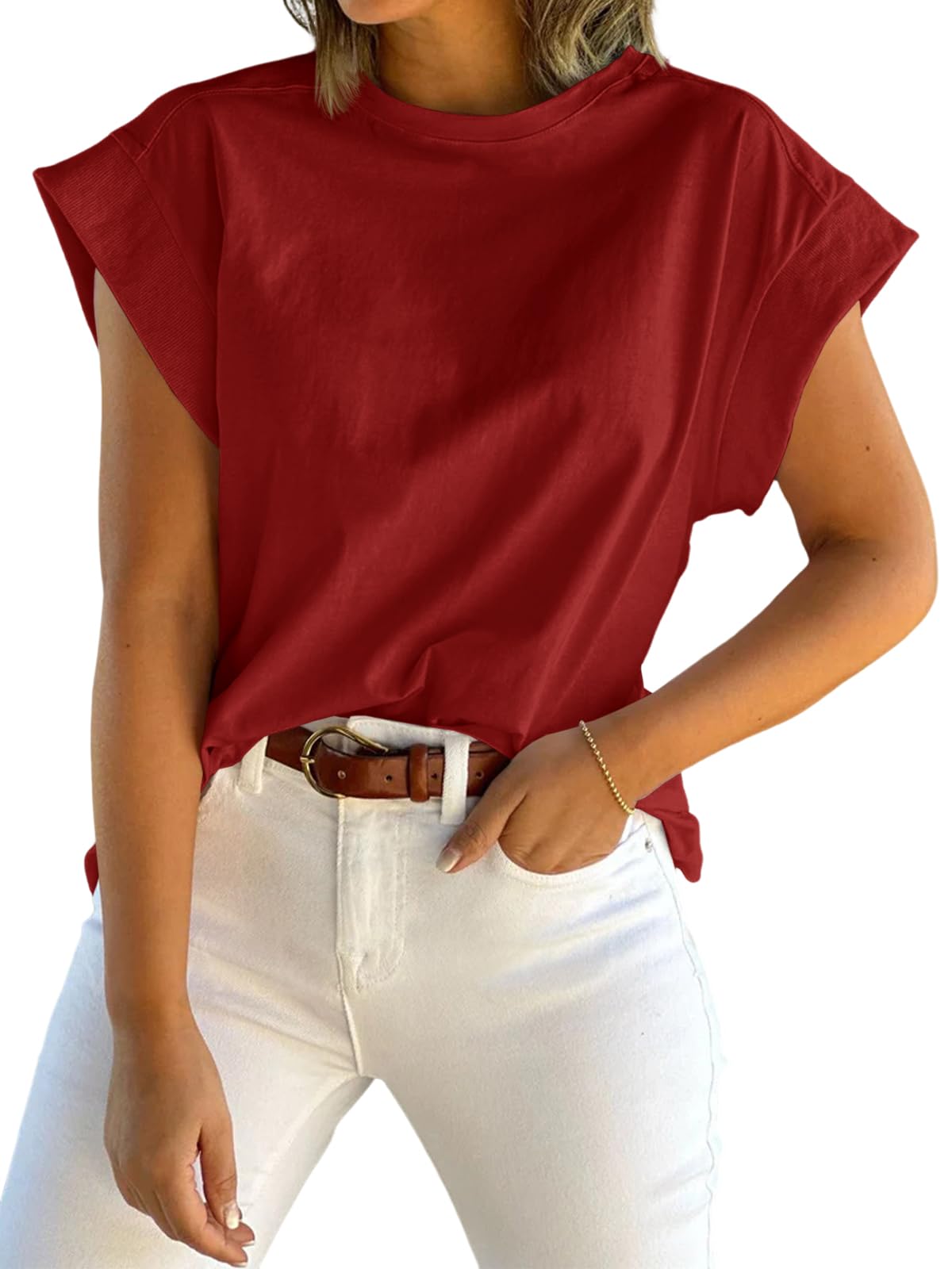 Short-Sleeve Vest — Casual, Loose-Fit Basic T-Shirt