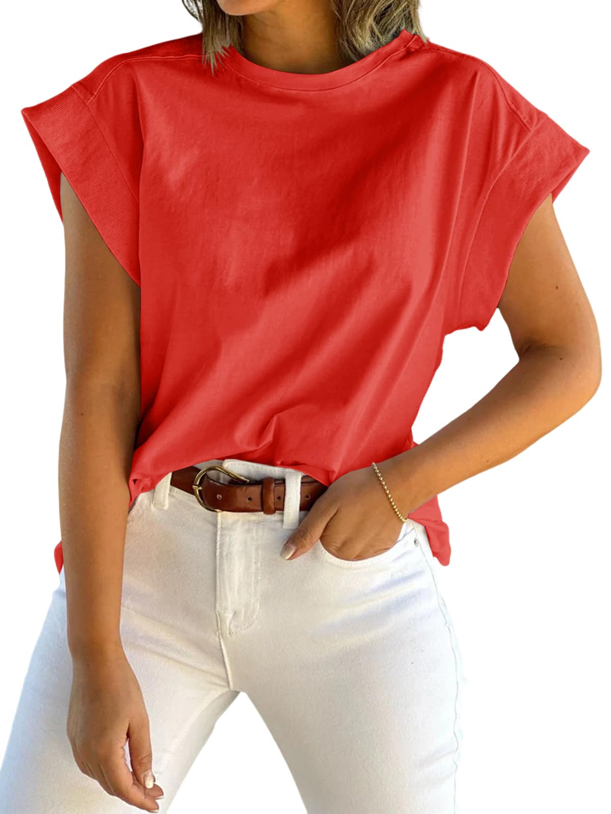 Short-Sleeve Vest — Casual, Loose-Fit Basic T-Shirt
