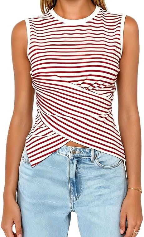 Sleeveless Tie-Back Top