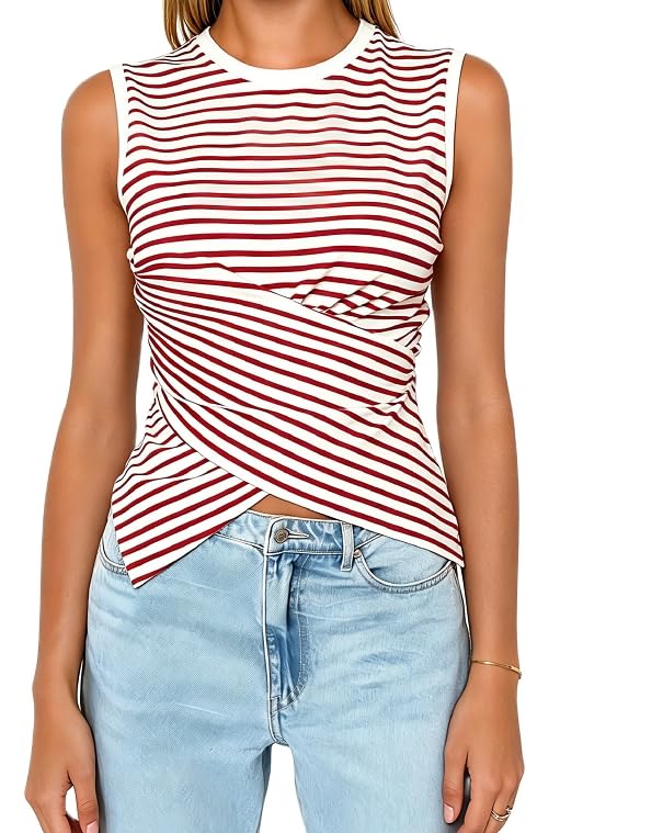 Sleeveless Tie-Back Top