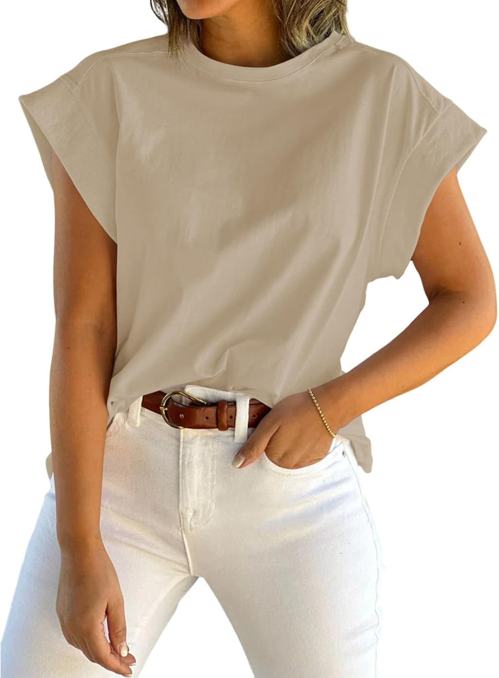 Short-Sleeve Vest — Casual, Loose-Fit Basic T-Shirt