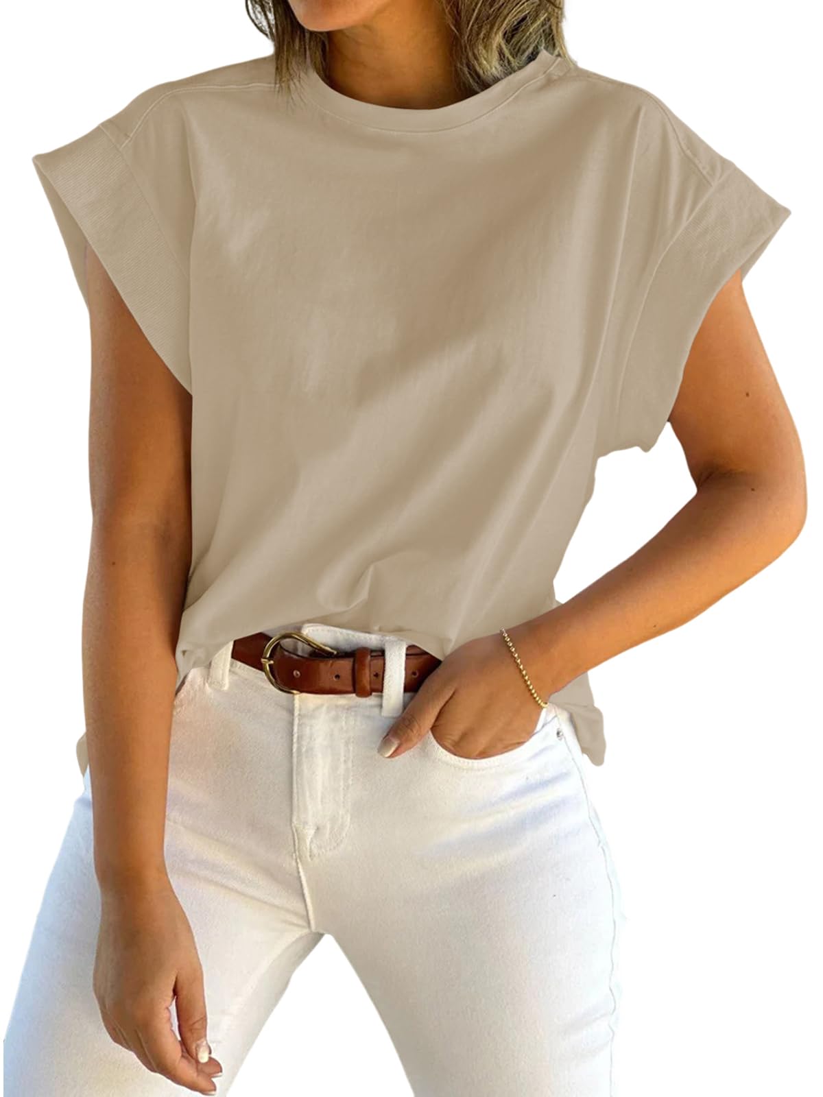 Short-Sleeve Vest — Casual, Loose-Fit Basic T-Shirt