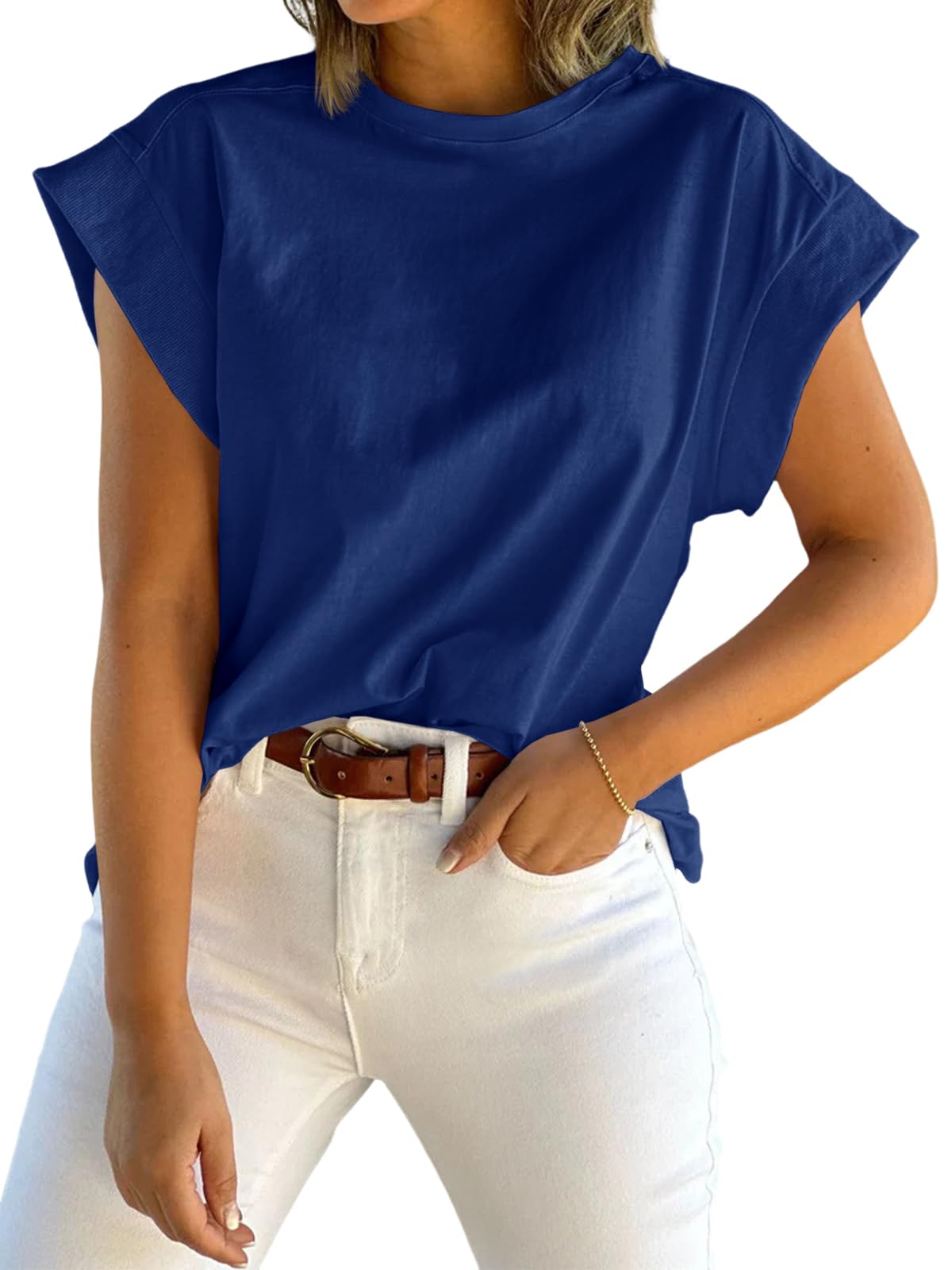 Short-Sleeve Vest — Casual, Loose-Fit Basic T-Shirt