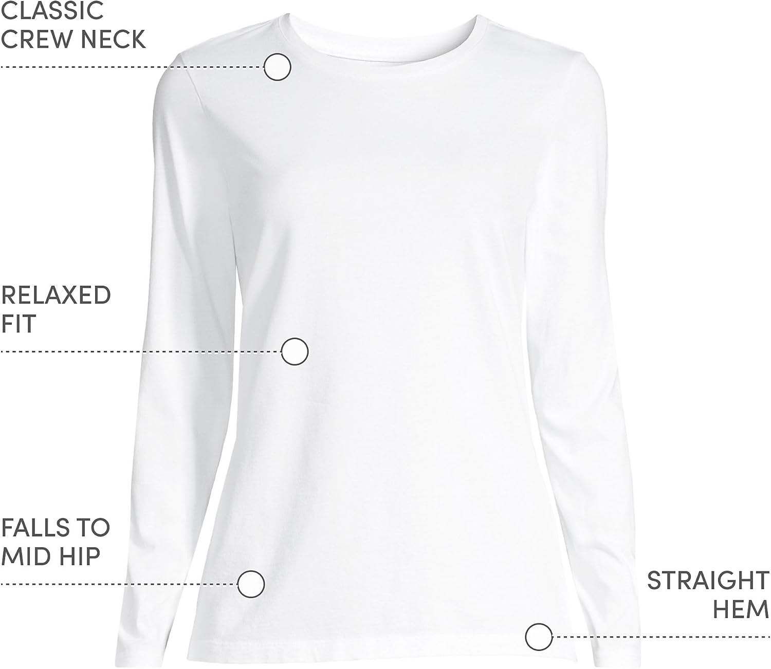 Loose-Fit Cotton Long-Sleeve Crewneck T-Shirt