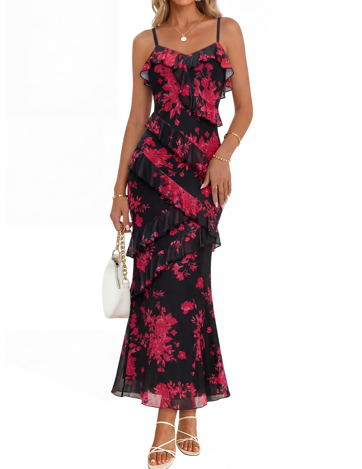 Women's Printed Dress — Cocktail Maxi Dress