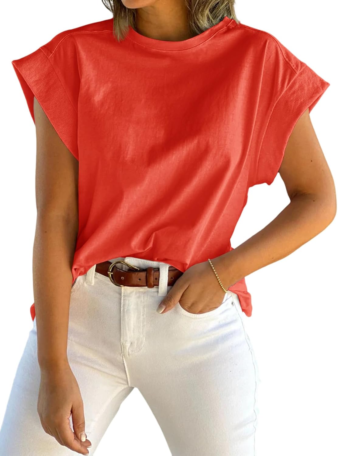 Short-Sleeve Vest — Casual, Loose-Fit Basic T-Shirt