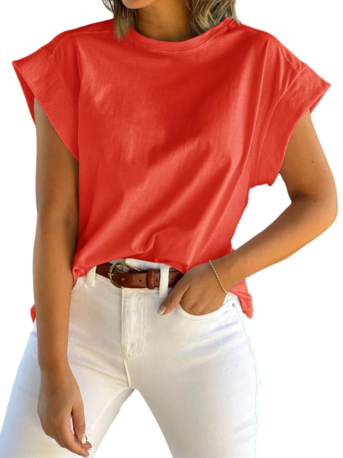 Short-Sleeve Vest — Casual, Loose-Fit Basic T-Shirt