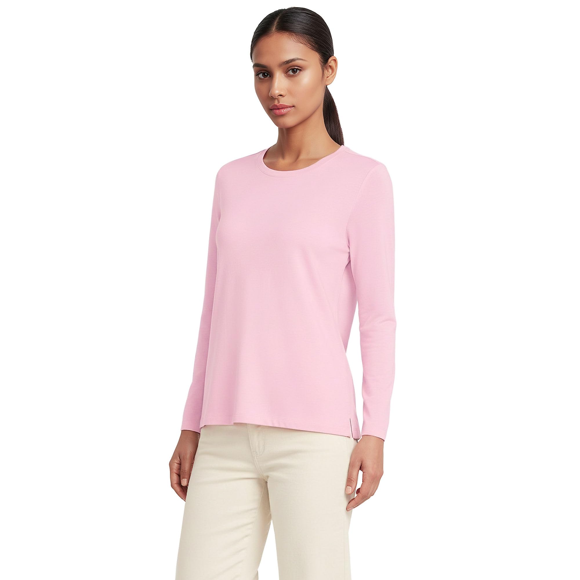 Loose-Fit Cotton Long-Sleeve Crewneck T-Shirt