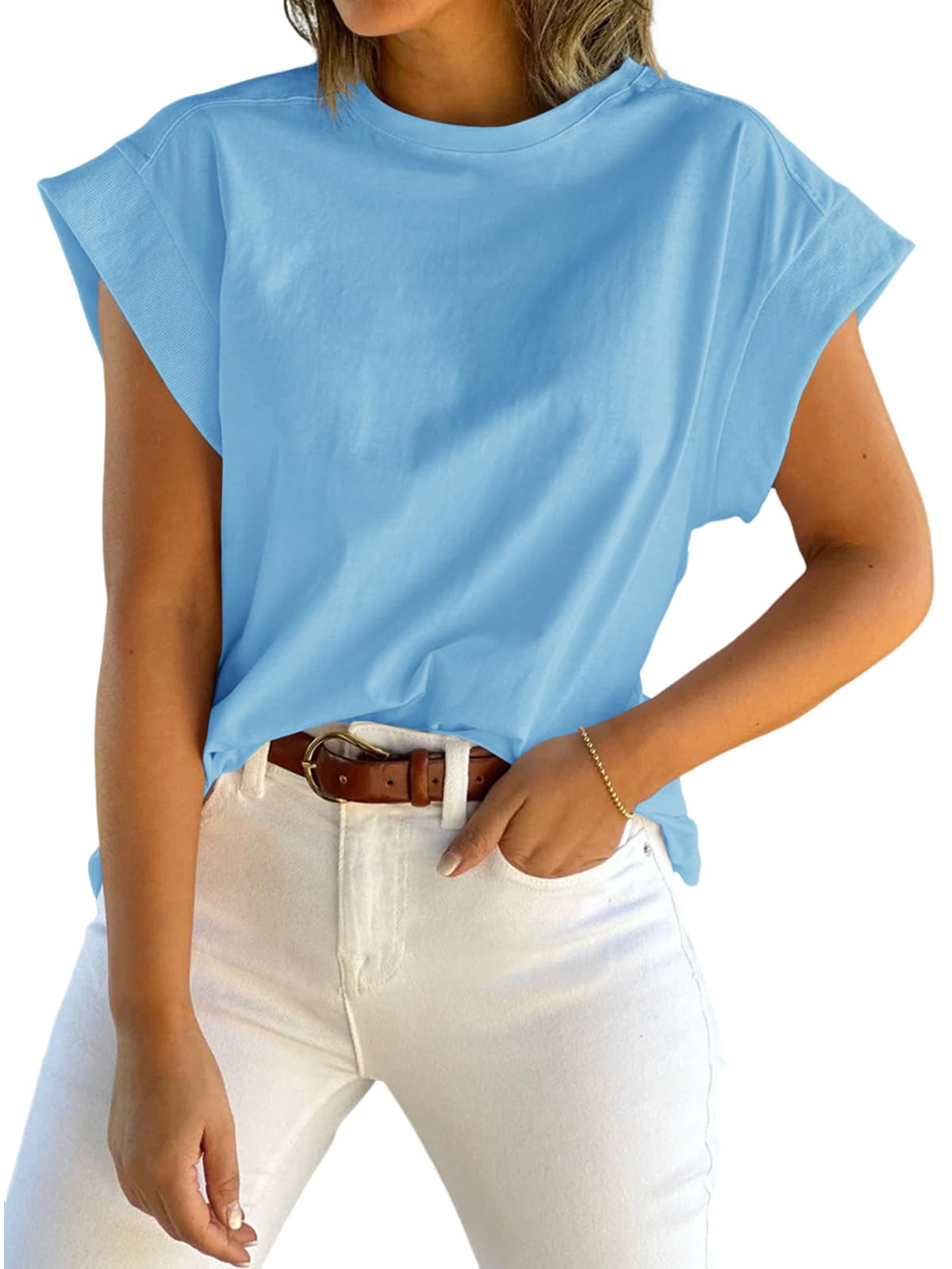 Short-Sleeve Vest — Casual, Loose-Fit Basic T-Shirt