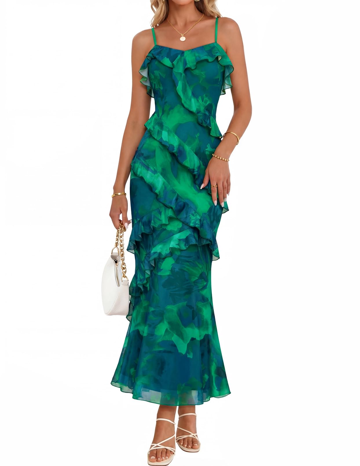 Women's Printed Dress — Cocktail Maxi Dress
