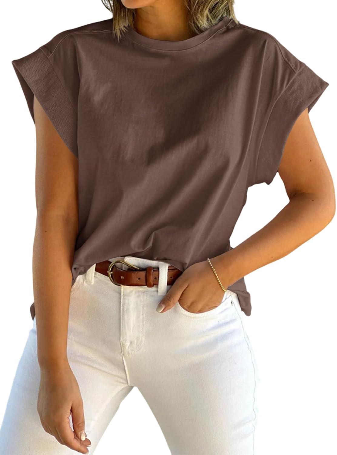 Short-Sleeve Vest — Casual, Loose-Fit Basic T-Shirt