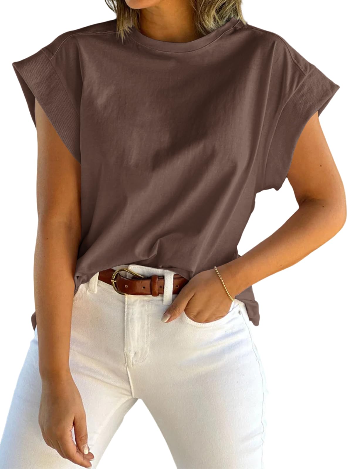 Short-Sleeve Vest — Casual, Loose-Fit Basic T-Shirt