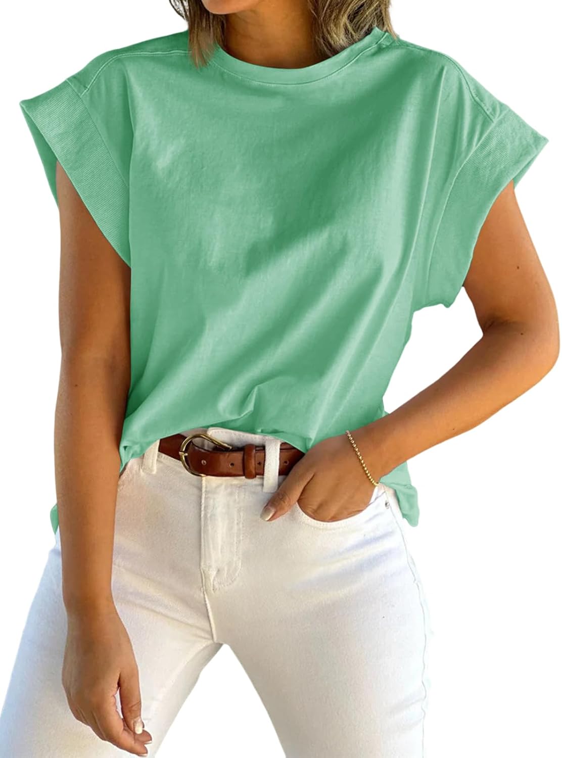 Short-Sleeve Vest — Casual, Loose-Fit Basic T-Shirt