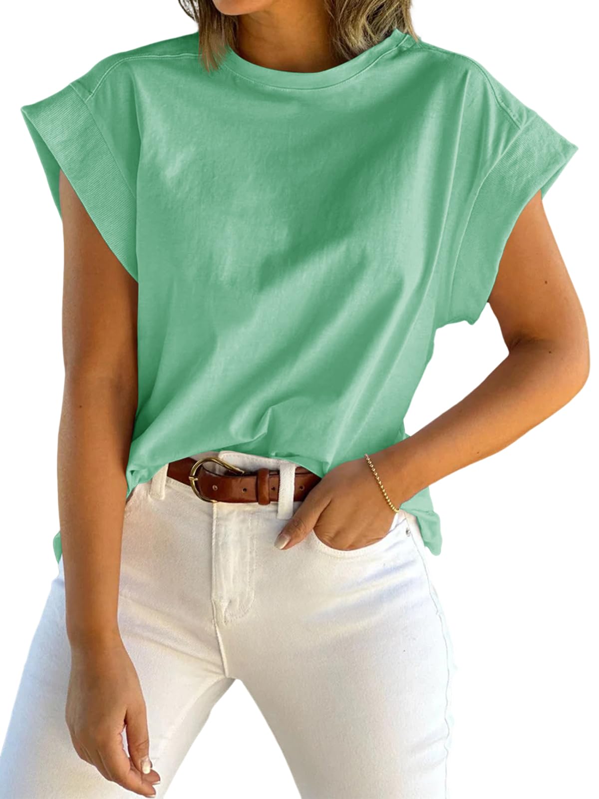 Short-Sleeve Vest — Casual, Loose-Fit Basic T-Shirt