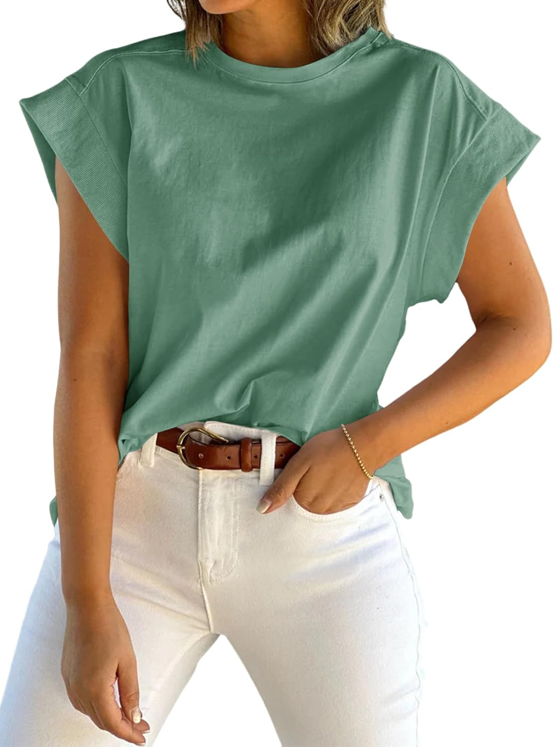 Short-Sleeve Vest — Casual, Loose-Fit Basic T-Shirt