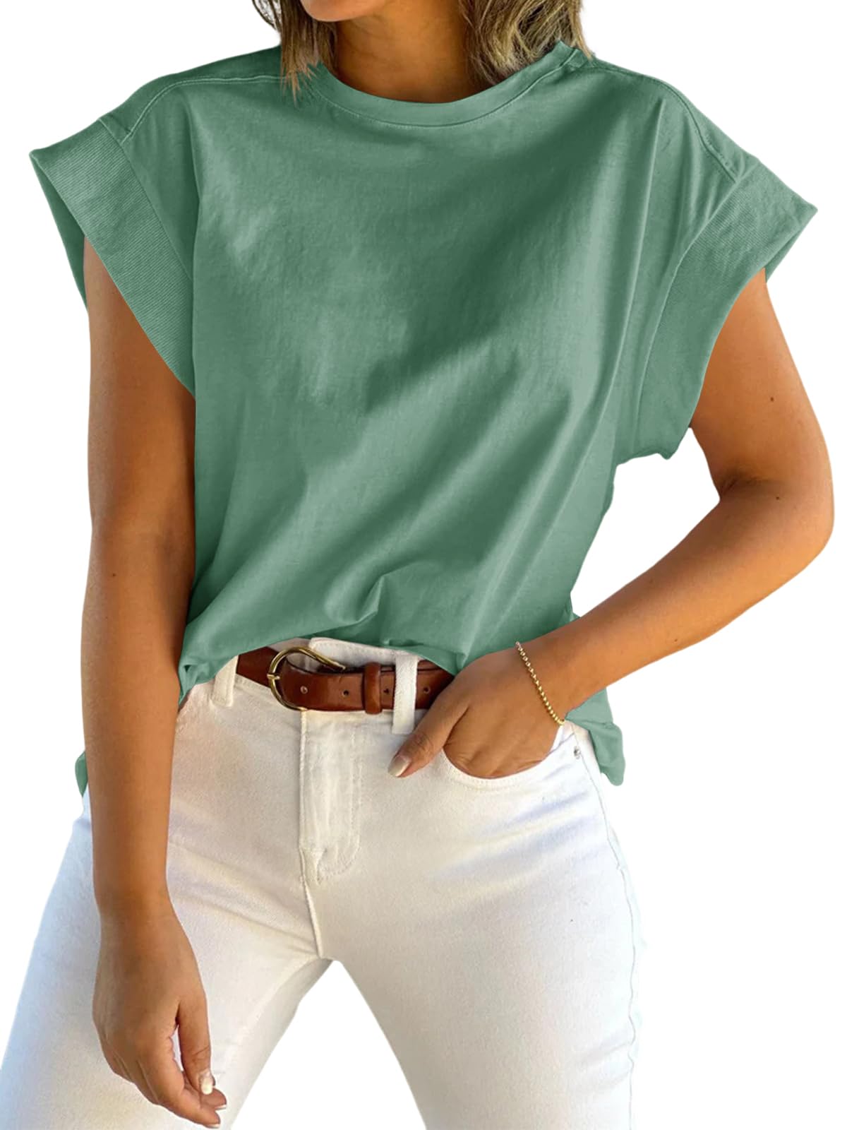 Short-Sleeve Vest — Casual, Loose-Fit Basic T-Shirt
