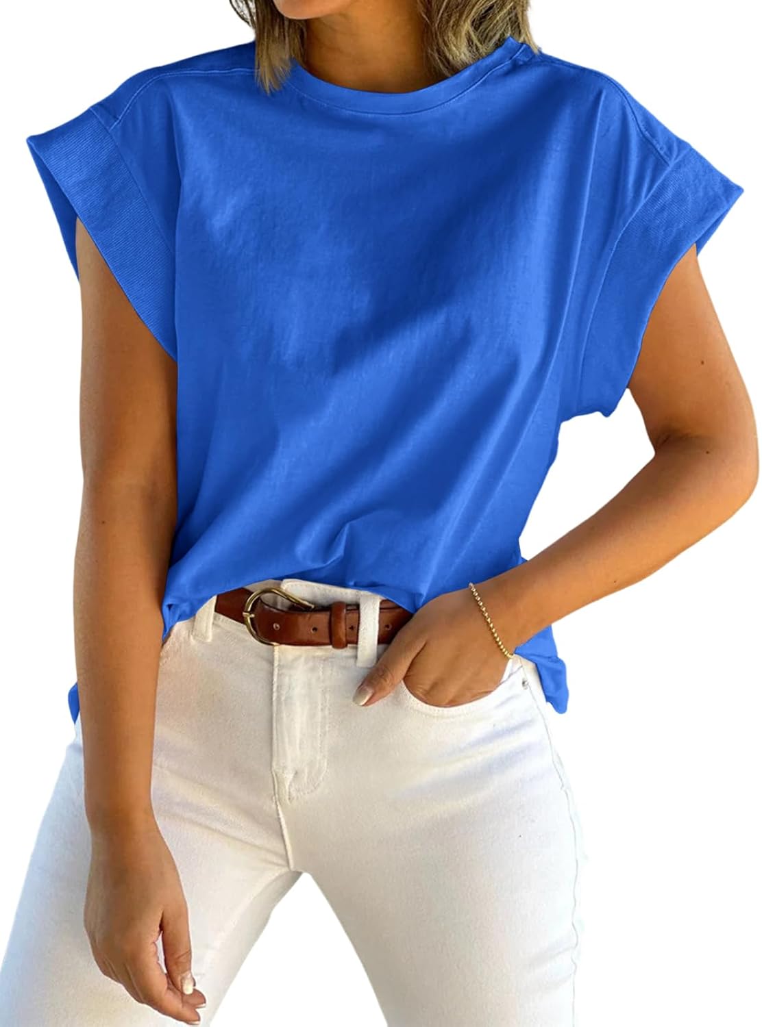 Short-Sleeve Vest — Casual, Loose-Fit Basic T-Shirt
