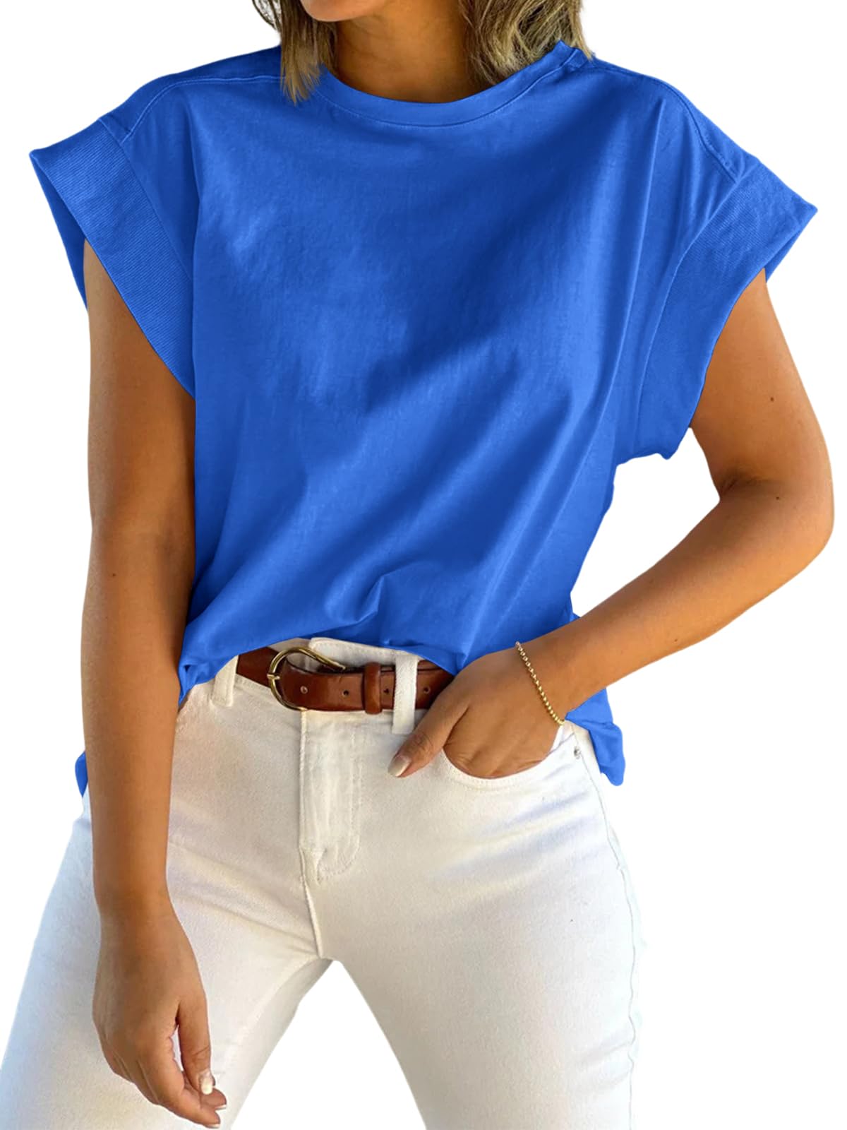 Short-Sleeve Vest — Casual, Loose-Fit Basic T-Shirt