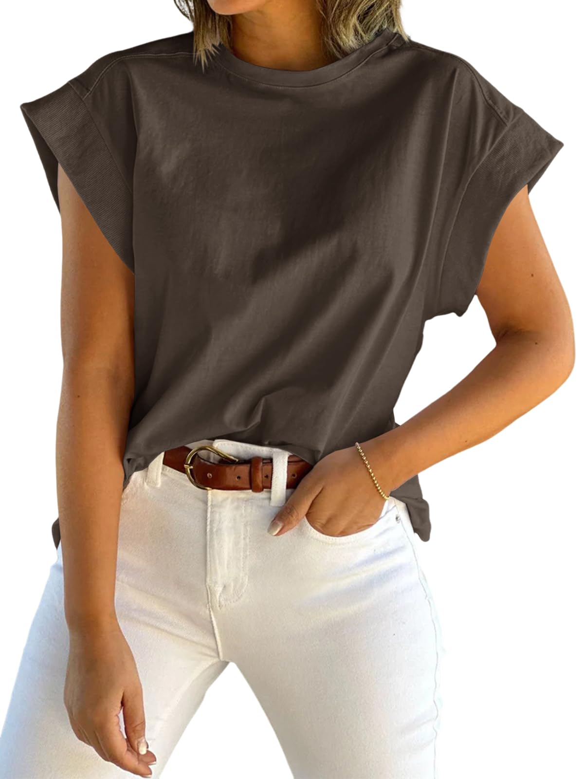 Short-Sleeve Vest — Casual, Loose-Fit Basic T-Shirt