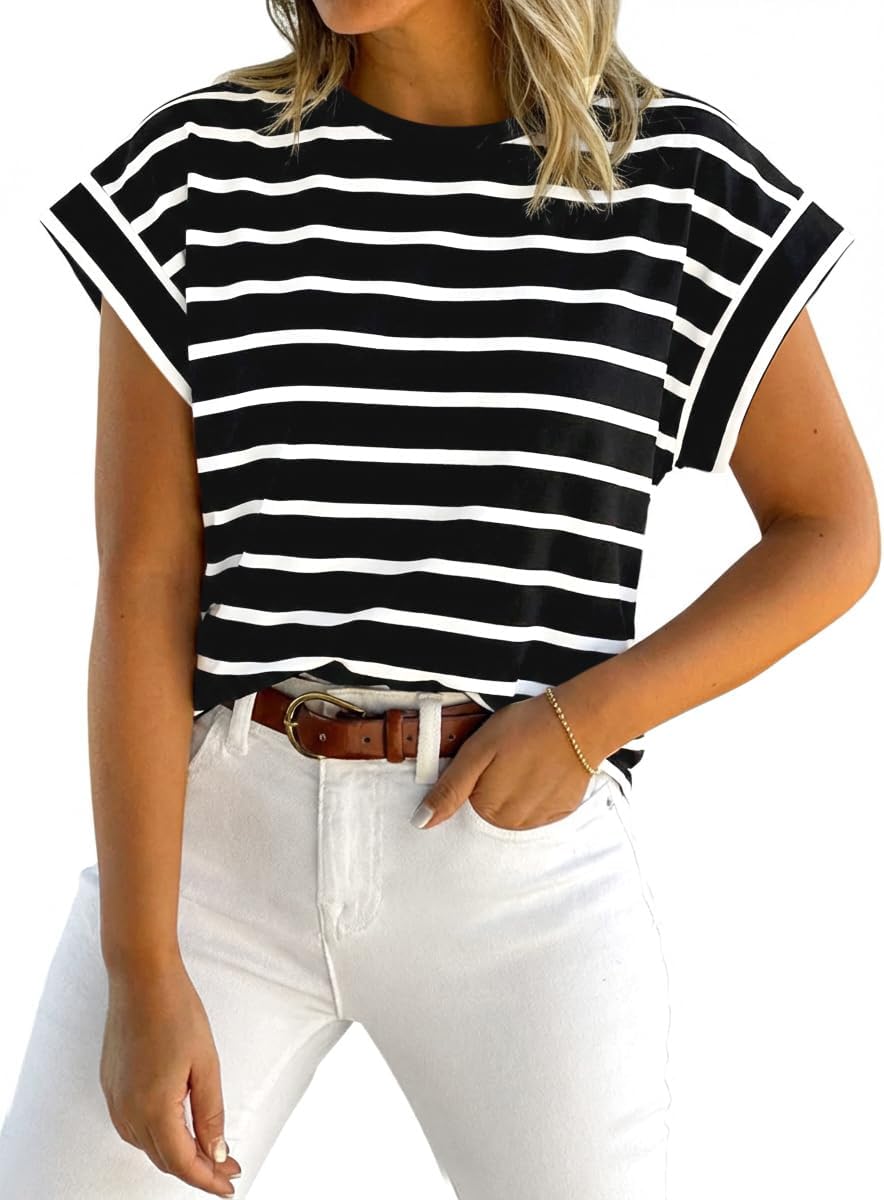 Short-Sleeve Vest — Casual, Loose-Fit Basic T-Shirt