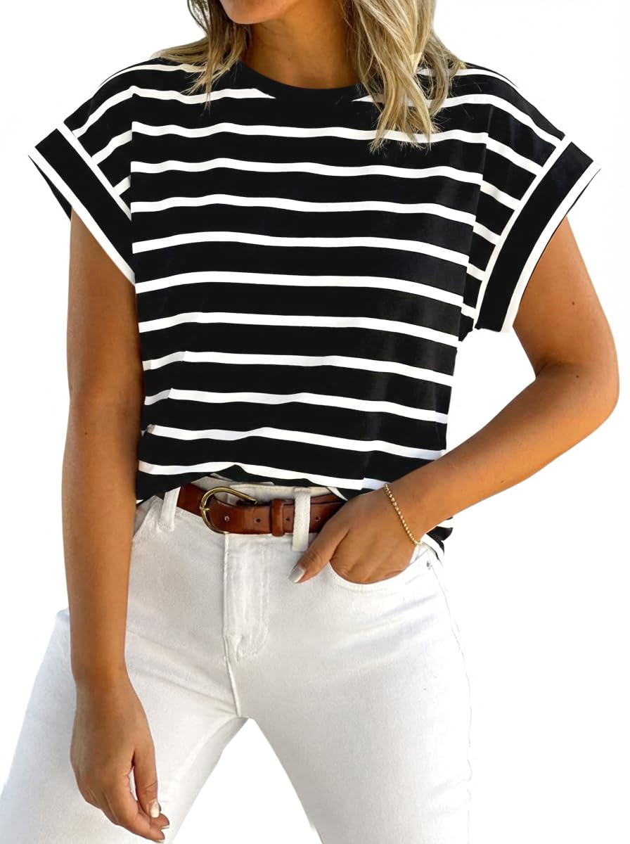Short-Sleeve Vest — Casual, Loose-Fit Basic T-Shirt