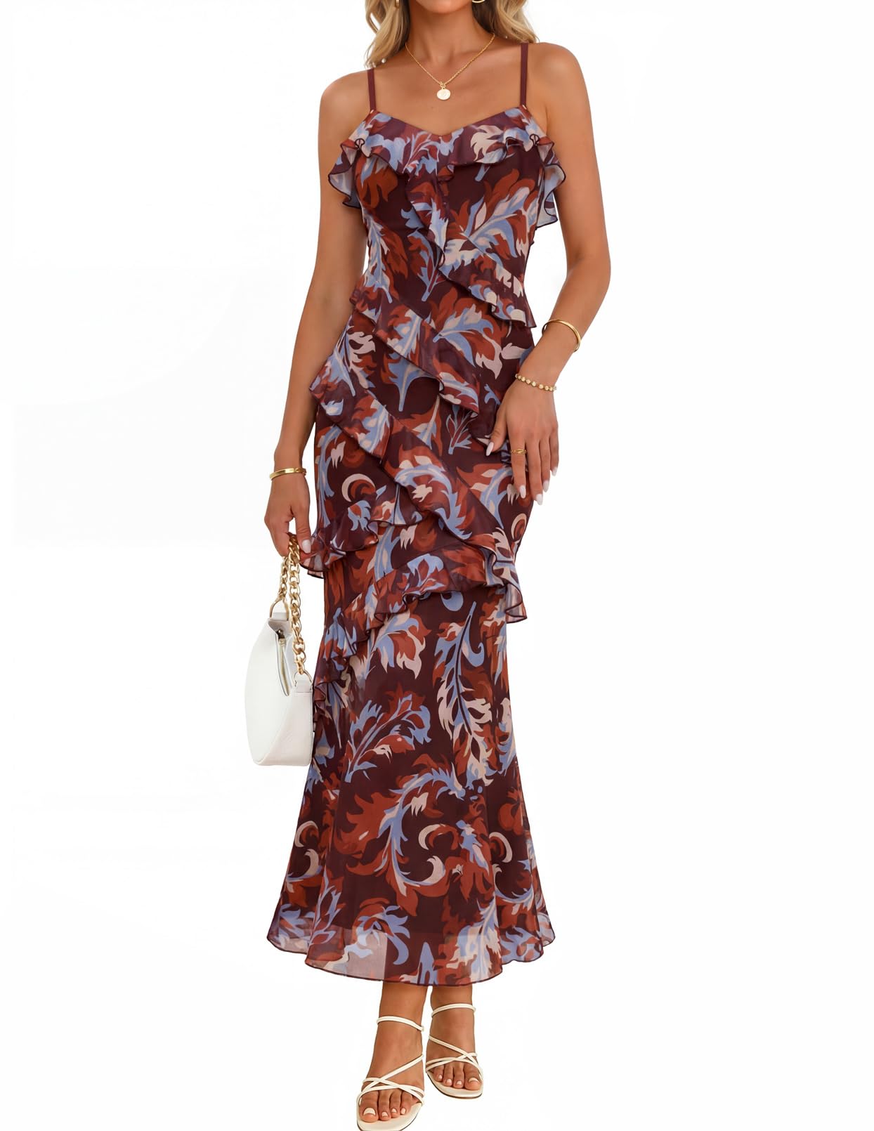 Women's Printed Dress — Cocktail Maxi Dress