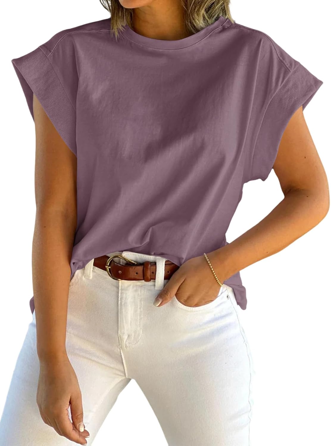 Short-Sleeve Vest — Casual, Loose-Fit Basic T-Shirt