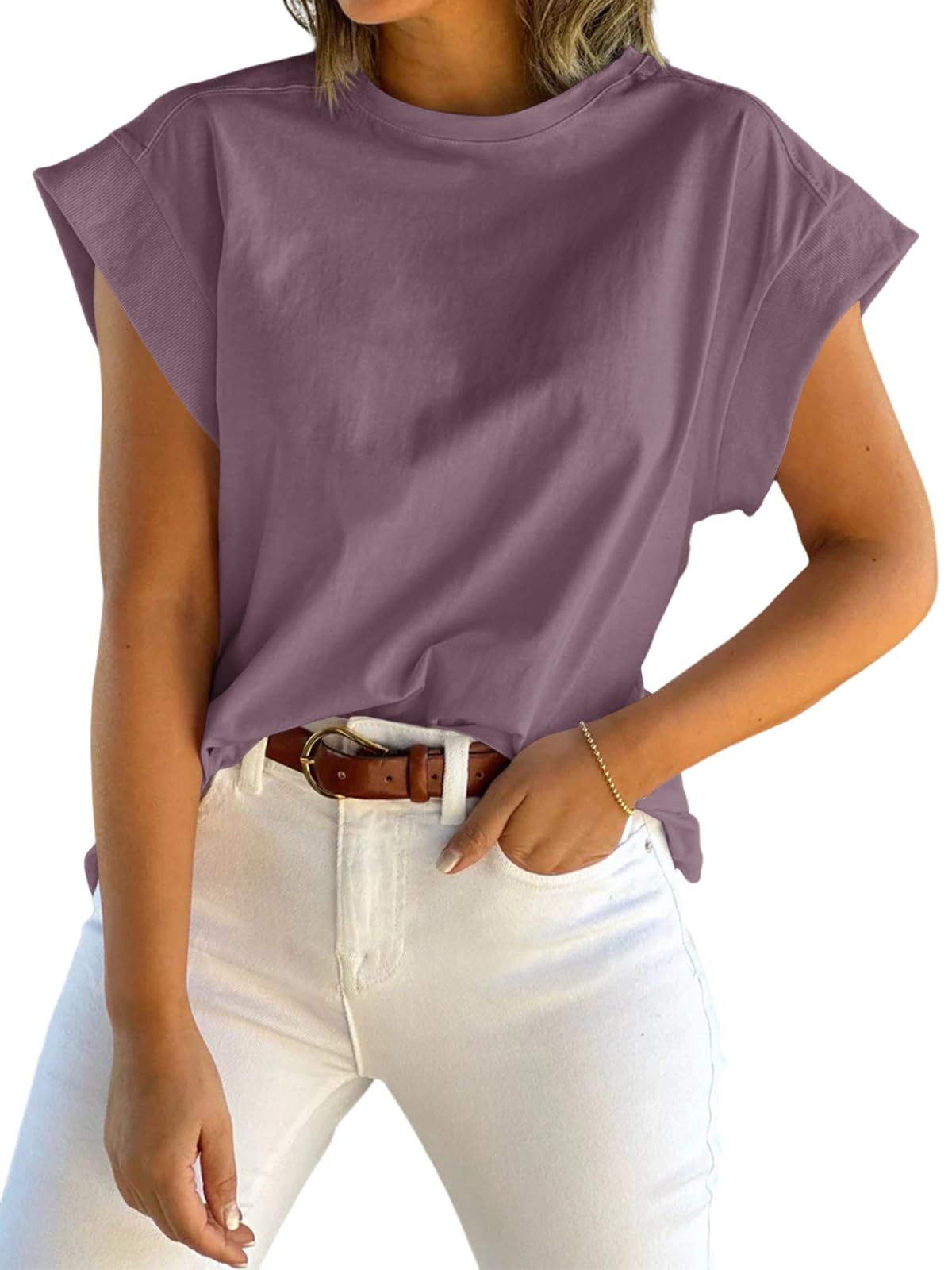 Short-Sleeve Vest — Casual, Loose-Fit Basic T-Shirt