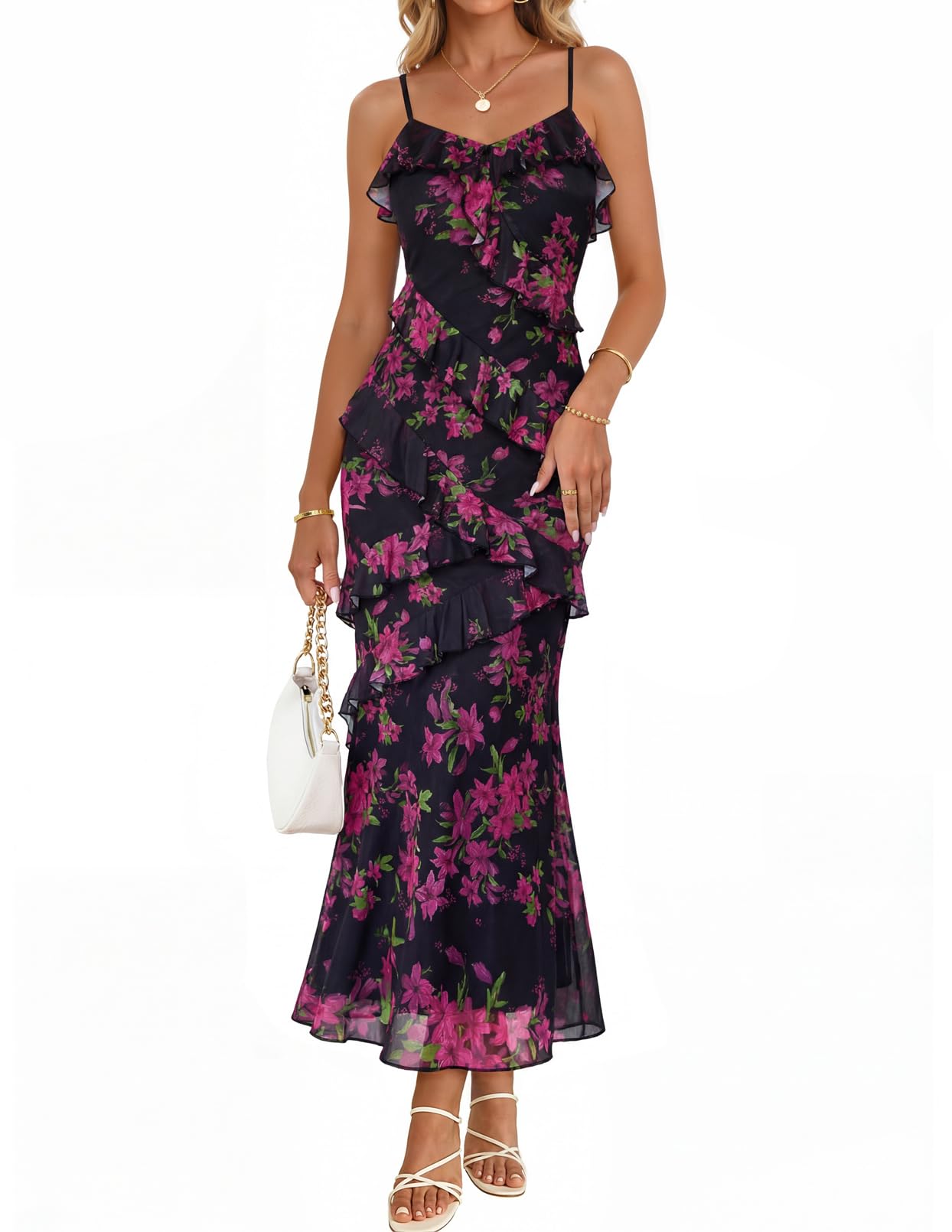 Women's Printed Dress — Cocktail Maxi Dress