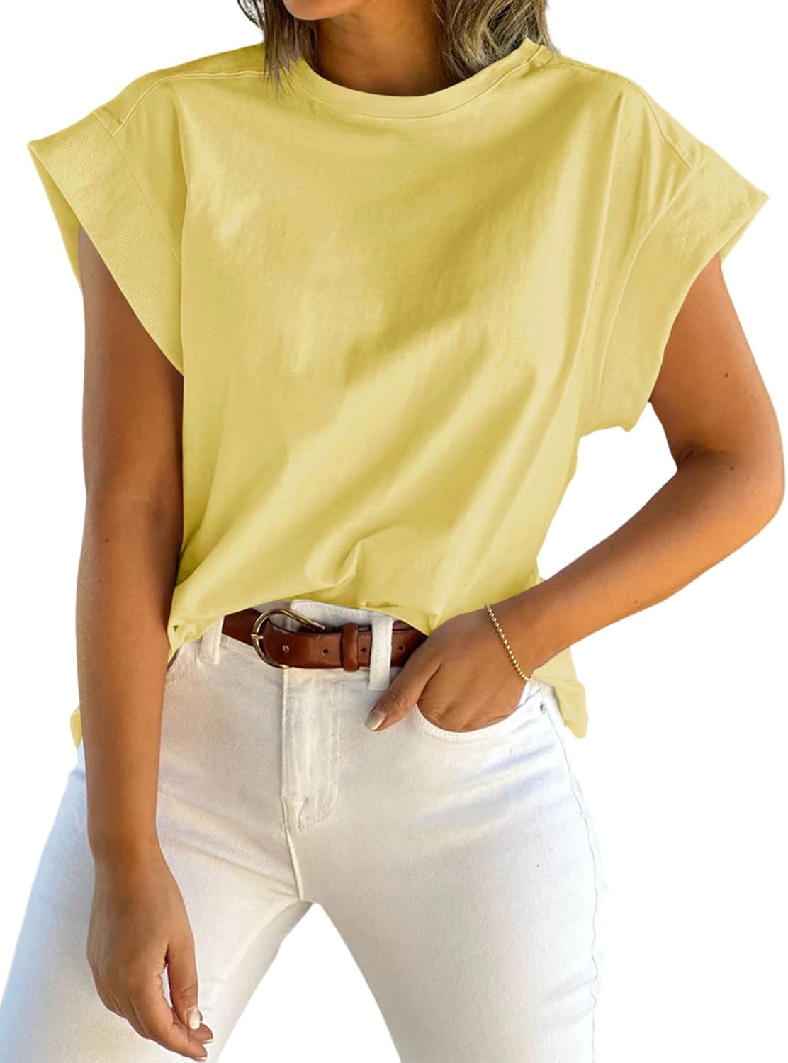 Short-Sleeve Vest — Casual, Loose-Fit Basic T-Shirt
