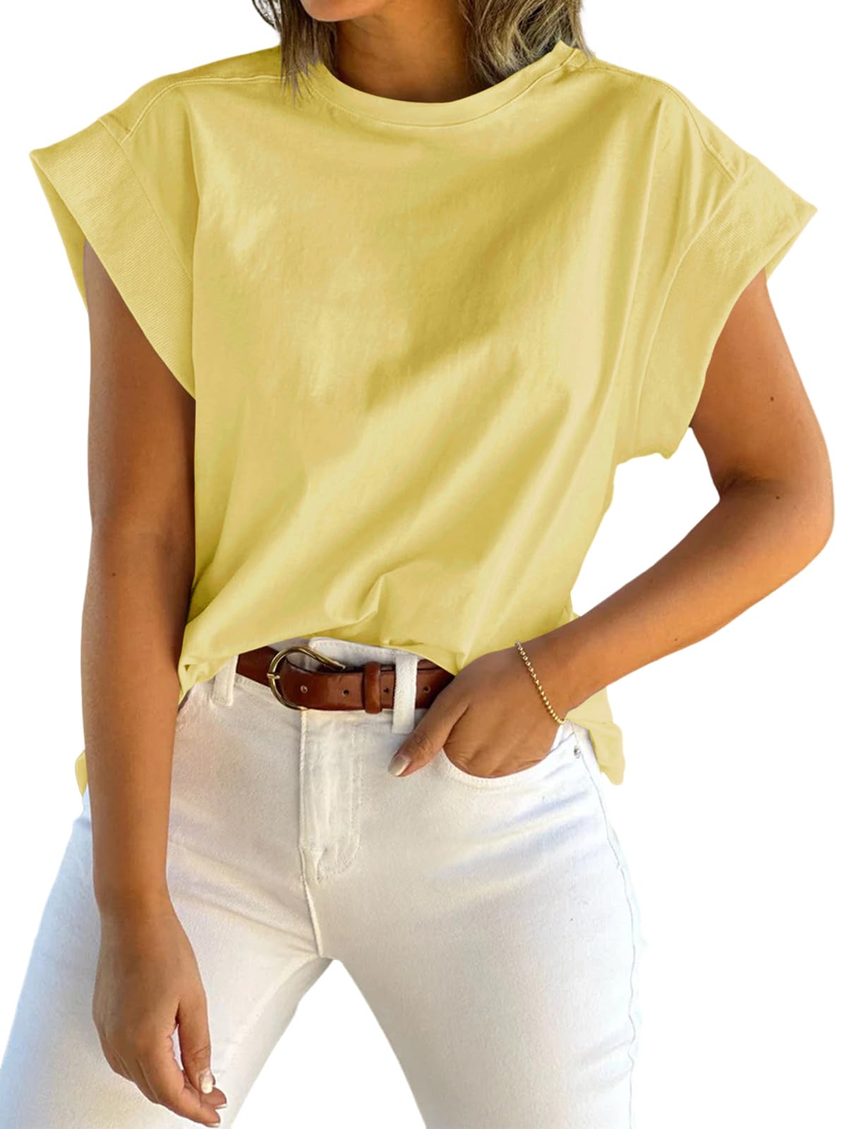 Short-Sleeve Vest — Casual, Loose-Fit Basic T-Shirt