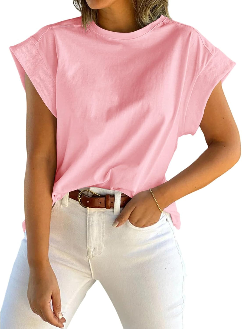 Short-Sleeve Vest — Casual, Loose-Fit Basic T-Shirt