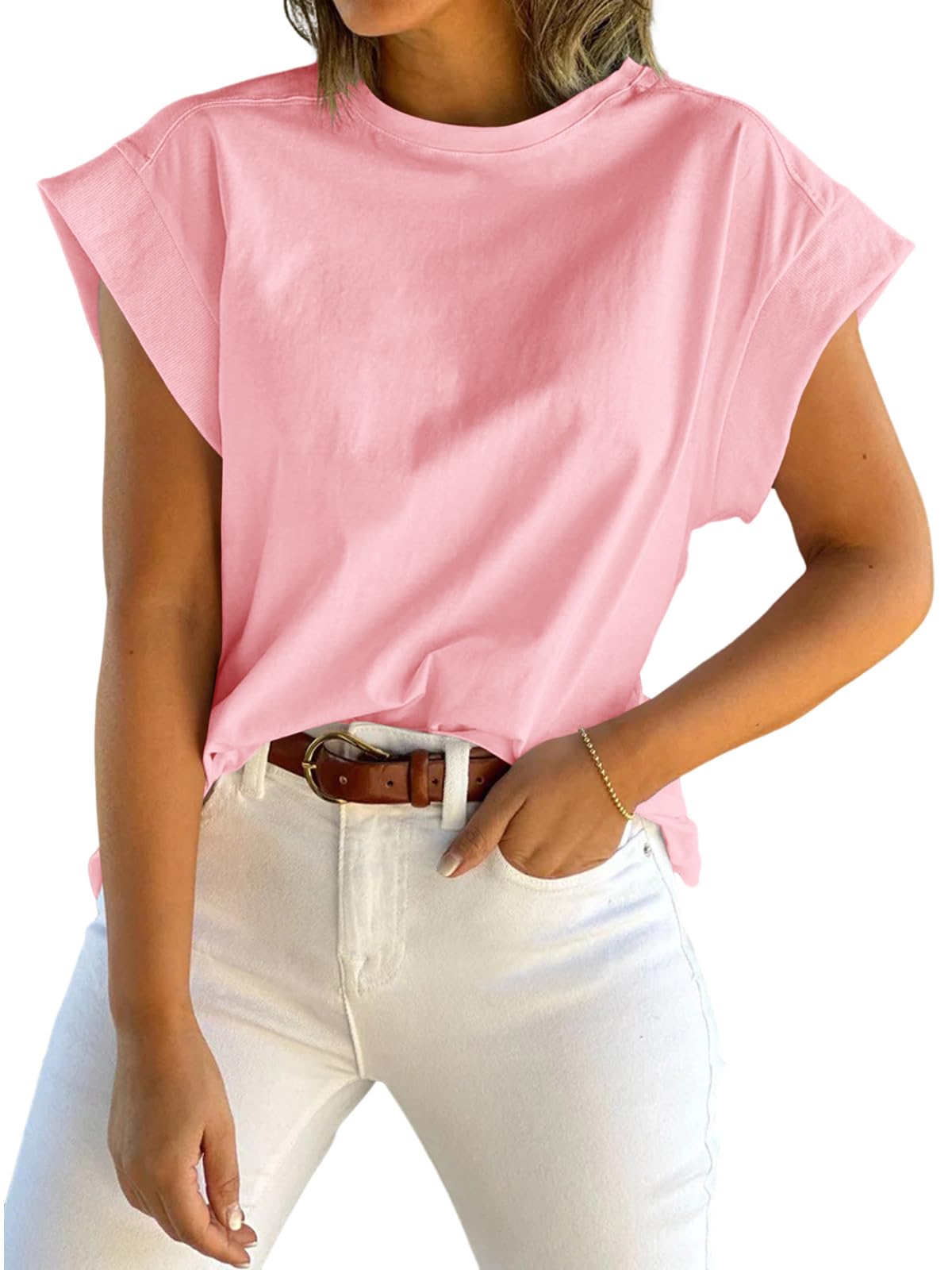 Short-Sleeve Vest — Casual, Loose-Fit Basic T-Shirt