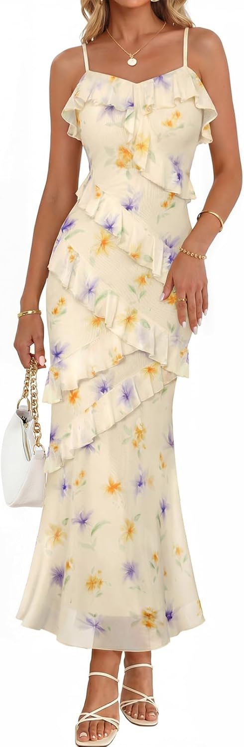 Women's Printed Dress — Cocktail Maxi Dress