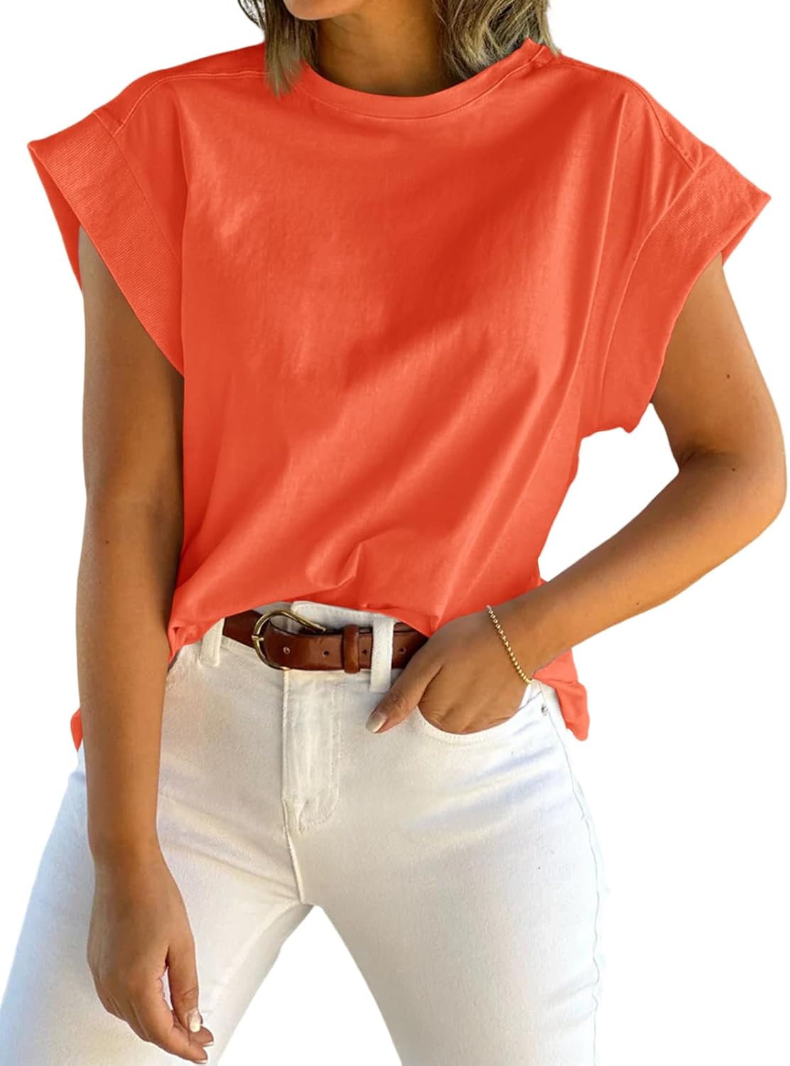 Short-Sleeve Vest — Casual, Loose-Fit Basic T-Shirt