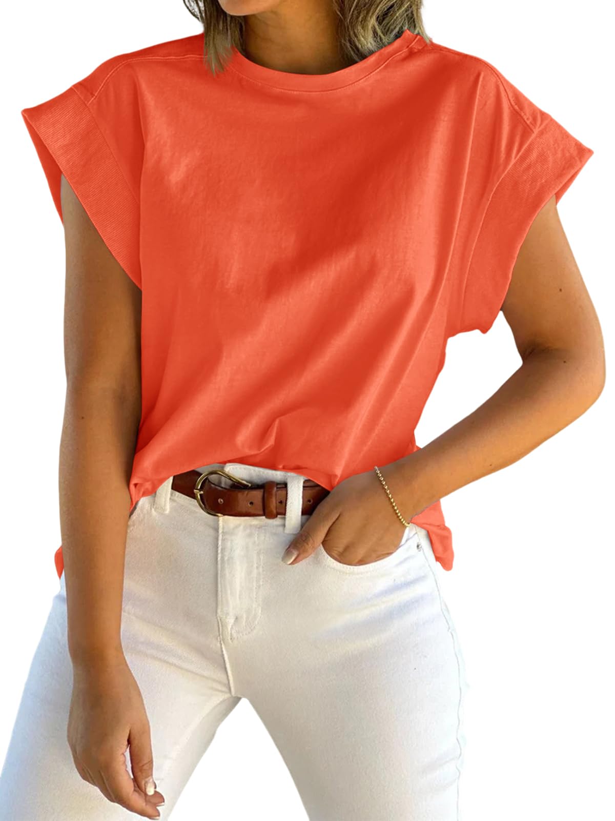 Short-Sleeve Vest — Casual, Loose-Fit Basic T-Shirt