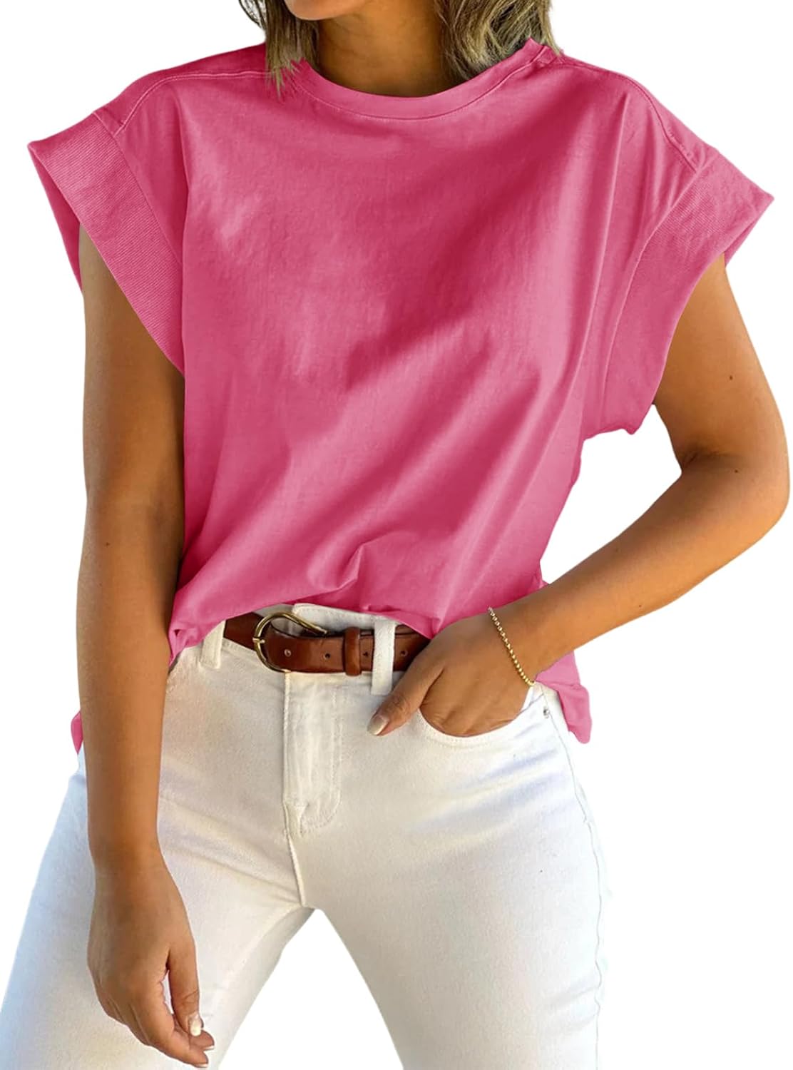 Short-Sleeve Vest — Casual, Loose-Fit Basic T-Shirt