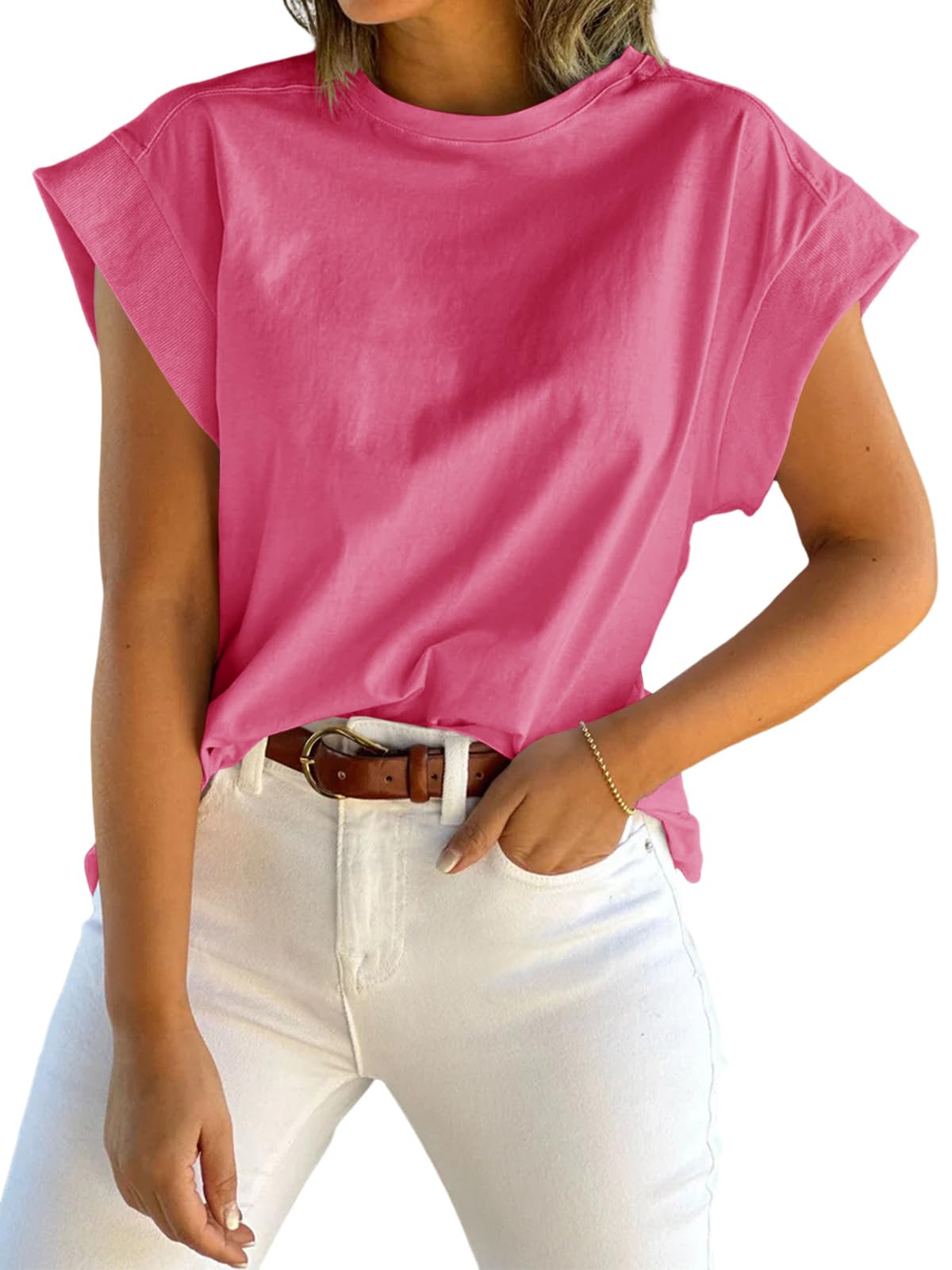 Short-Sleeve Vest — Casual, Loose-Fit Basic T-Shirt