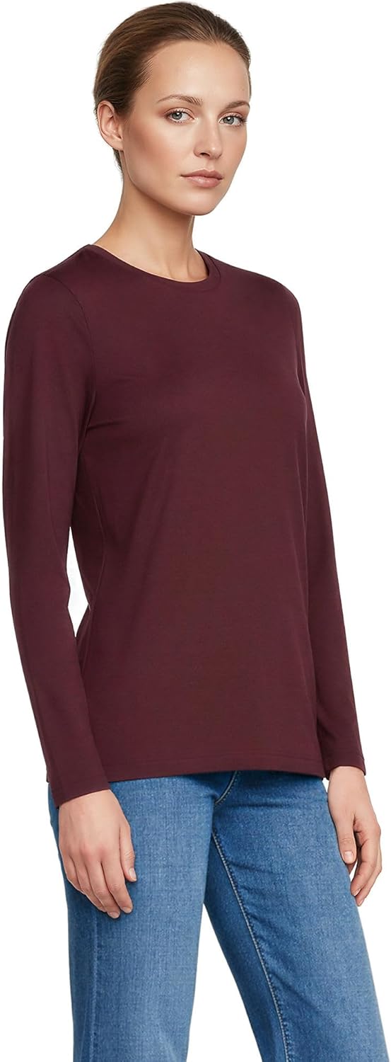 Loose-Fit Cotton Long-Sleeve Crewneck T-Shirt