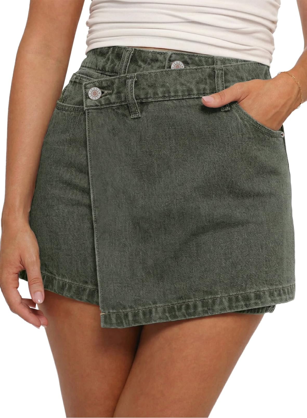 High-waisted Denim Skirt