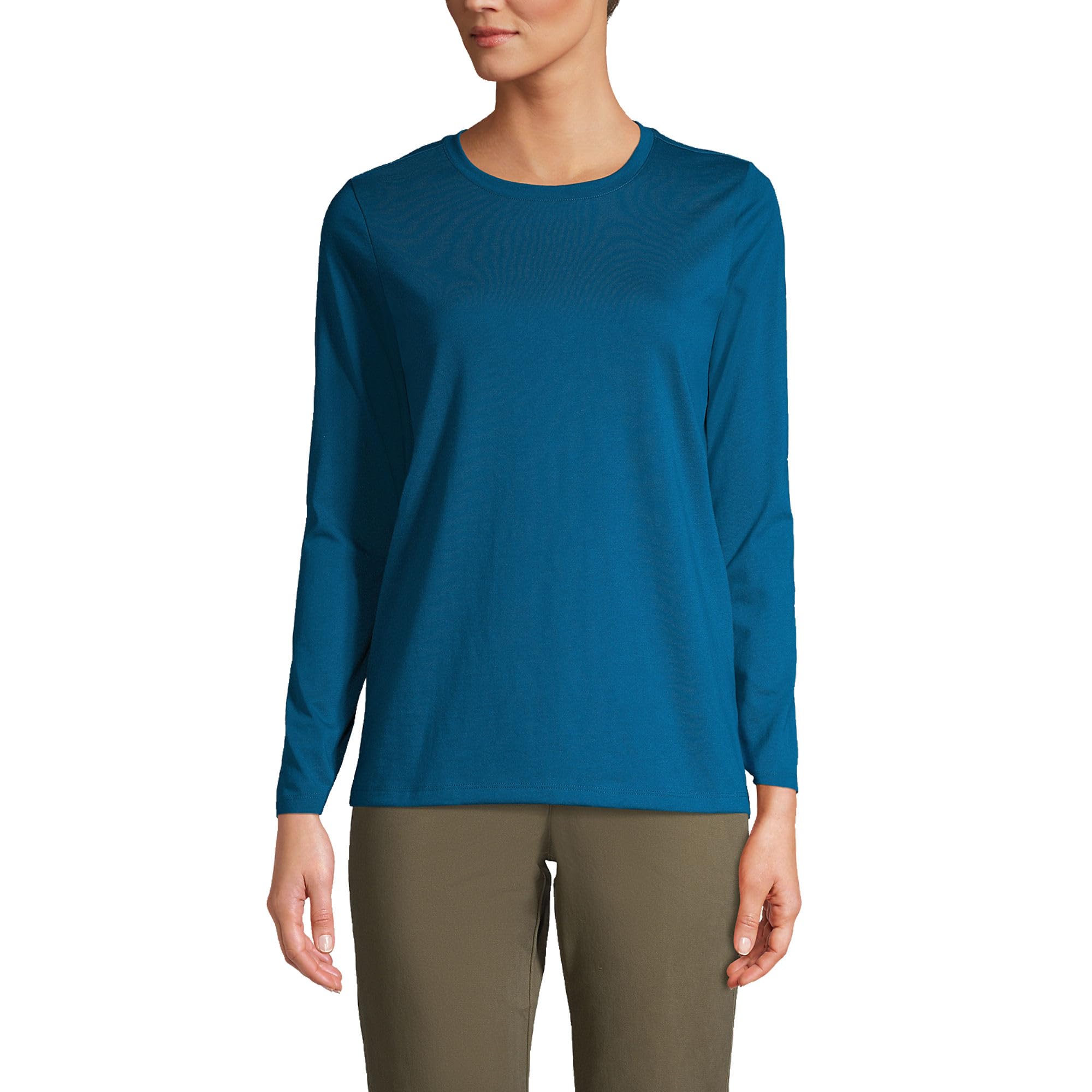 Loose-Fit Cotton Long-Sleeve Crewneck T-Shirt