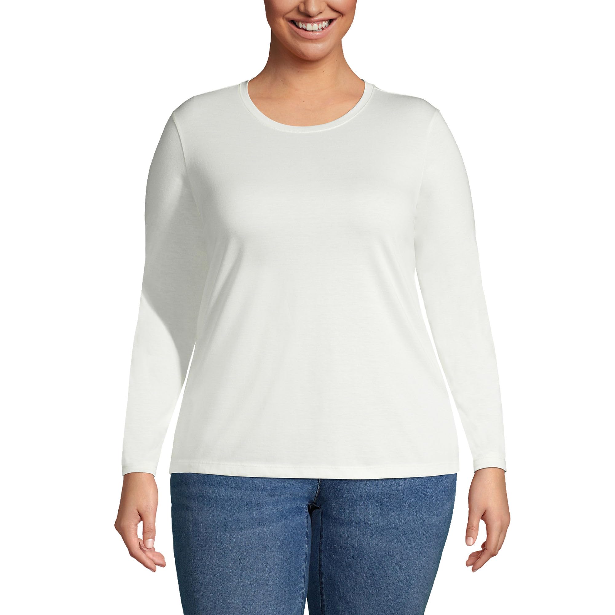 Loose-Fit Cotton Long-Sleeve Crewneck T-Shirt