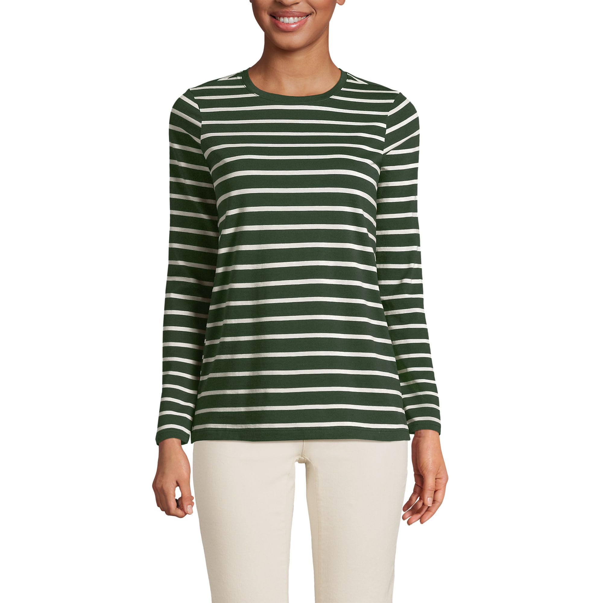 Loose-Fit Cotton Long-Sleeve Crewneck T-Shirt