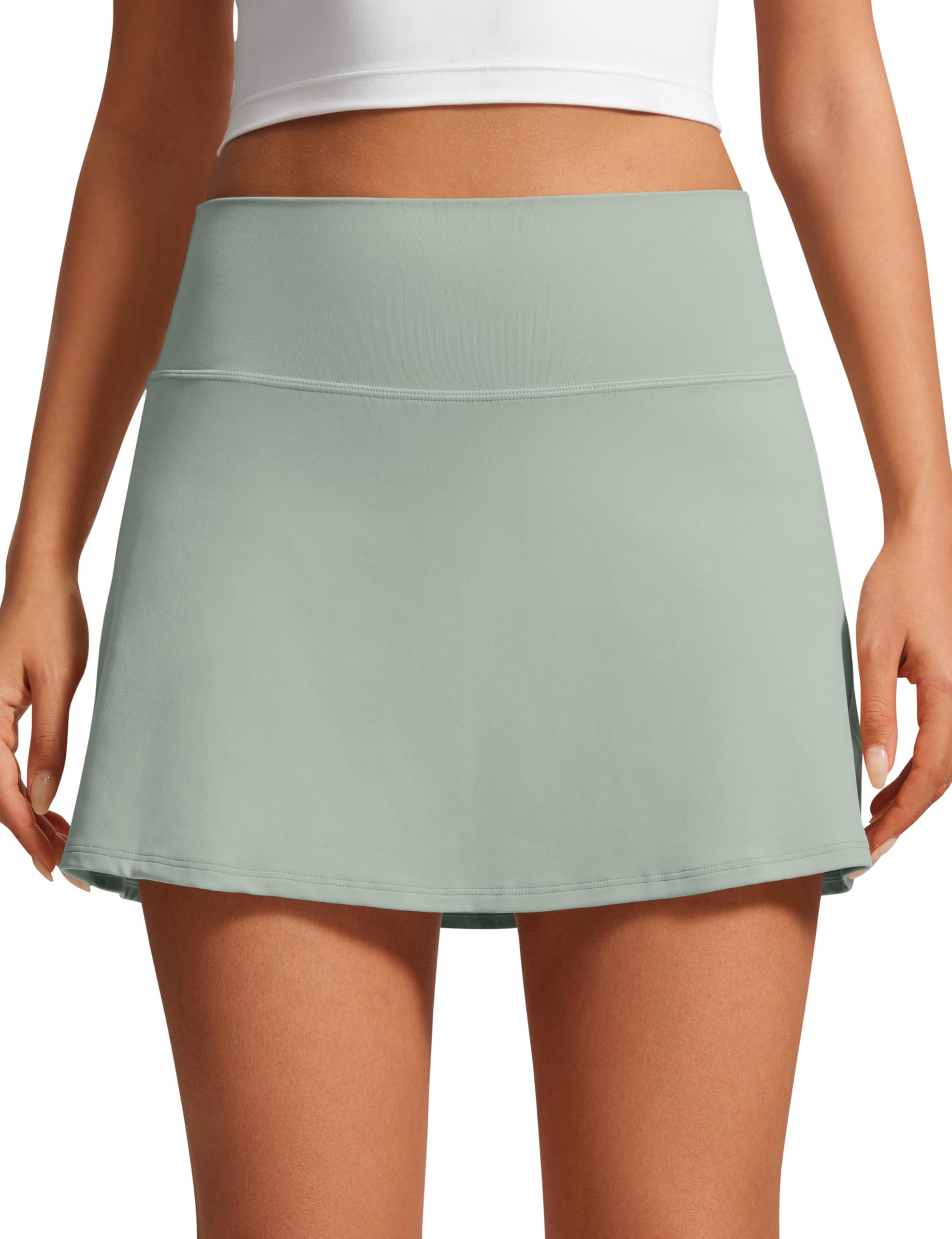 High-Waisted Tennis Skirt with Lining and Built-in Pockets