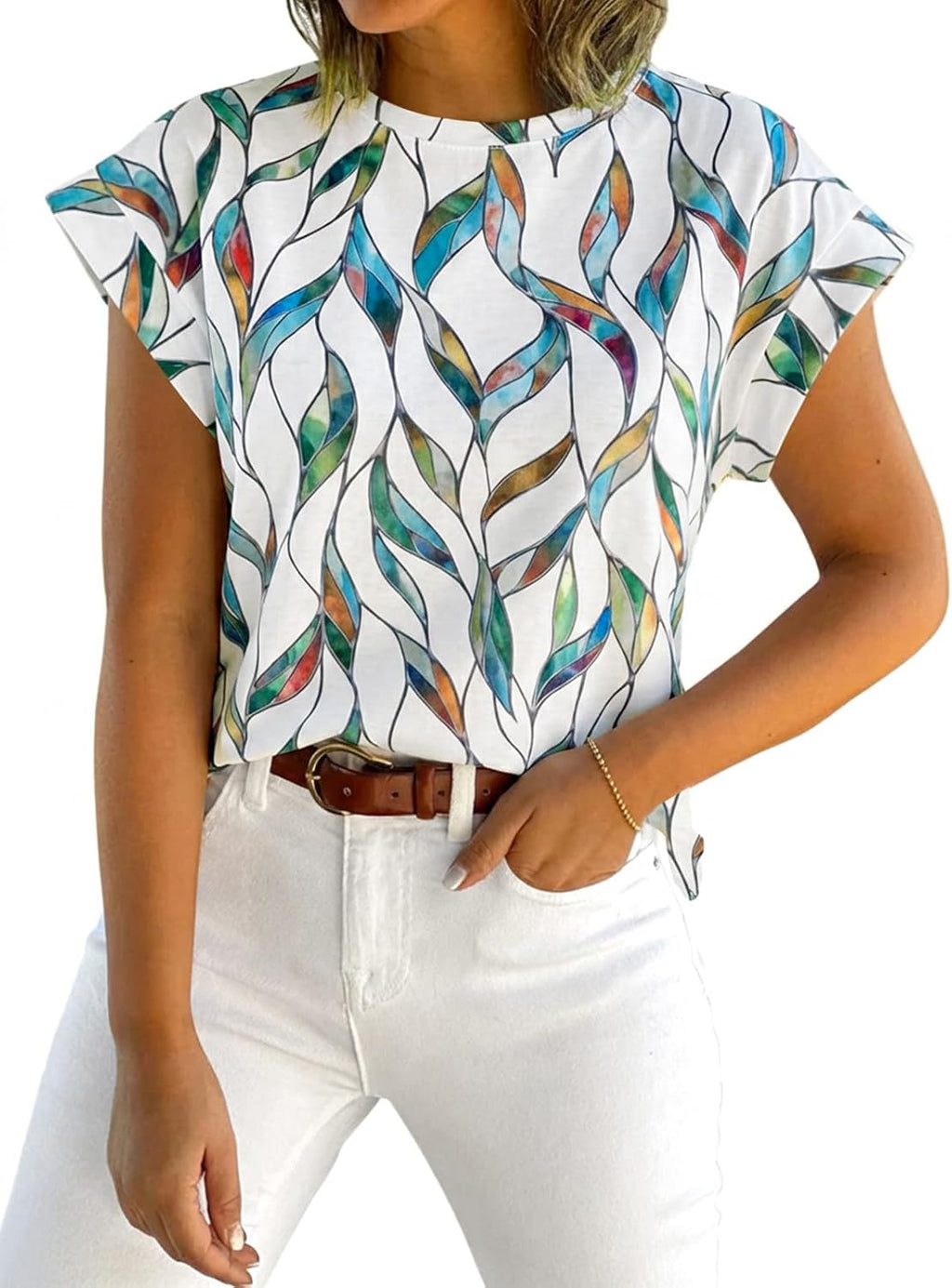 Short-Sleeve Vest — Casual, Loose-Fit Basic T-Shirt