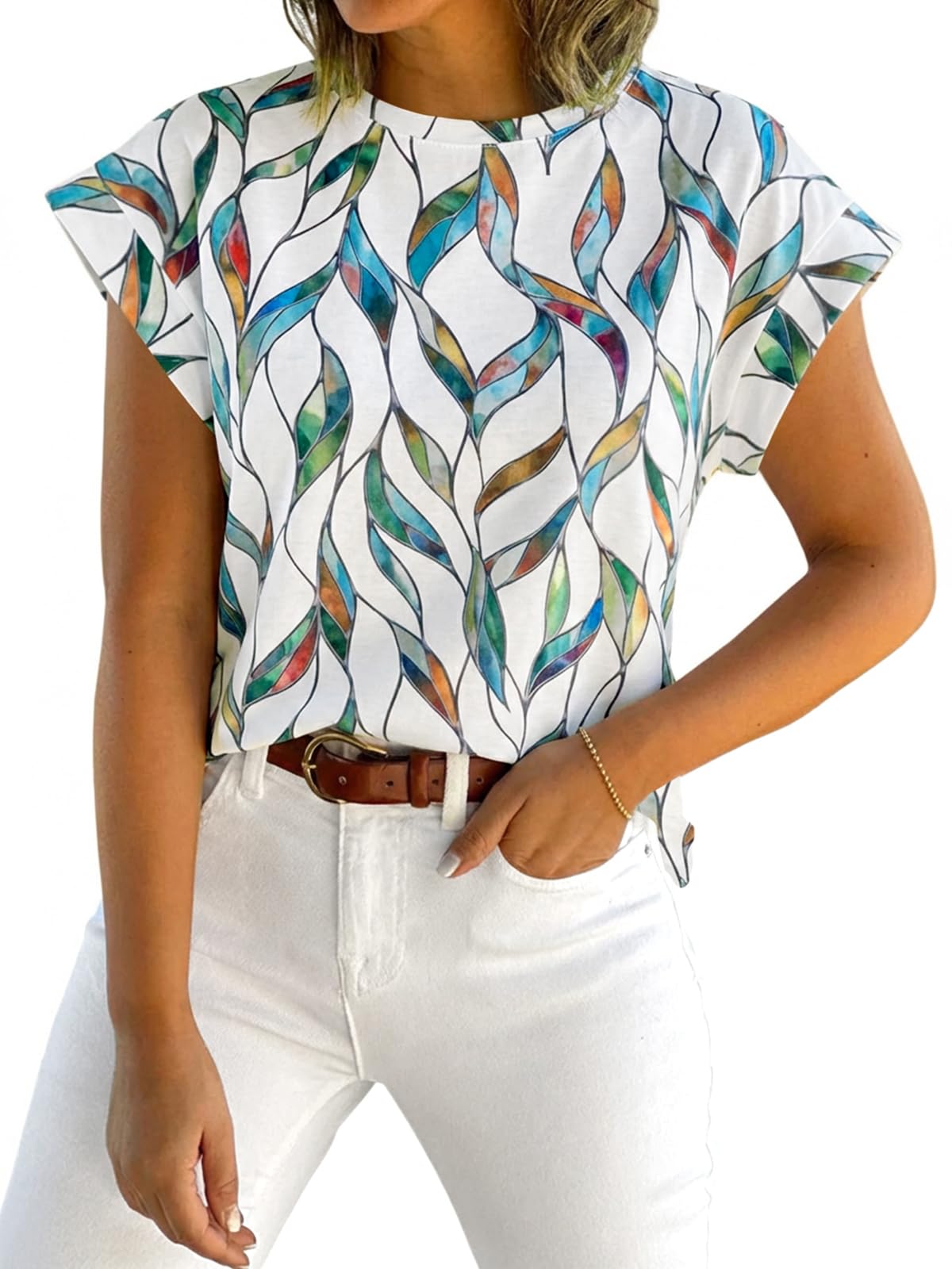 Short-Sleeve Vest — Casual, Loose-Fit Basic T-Shirt