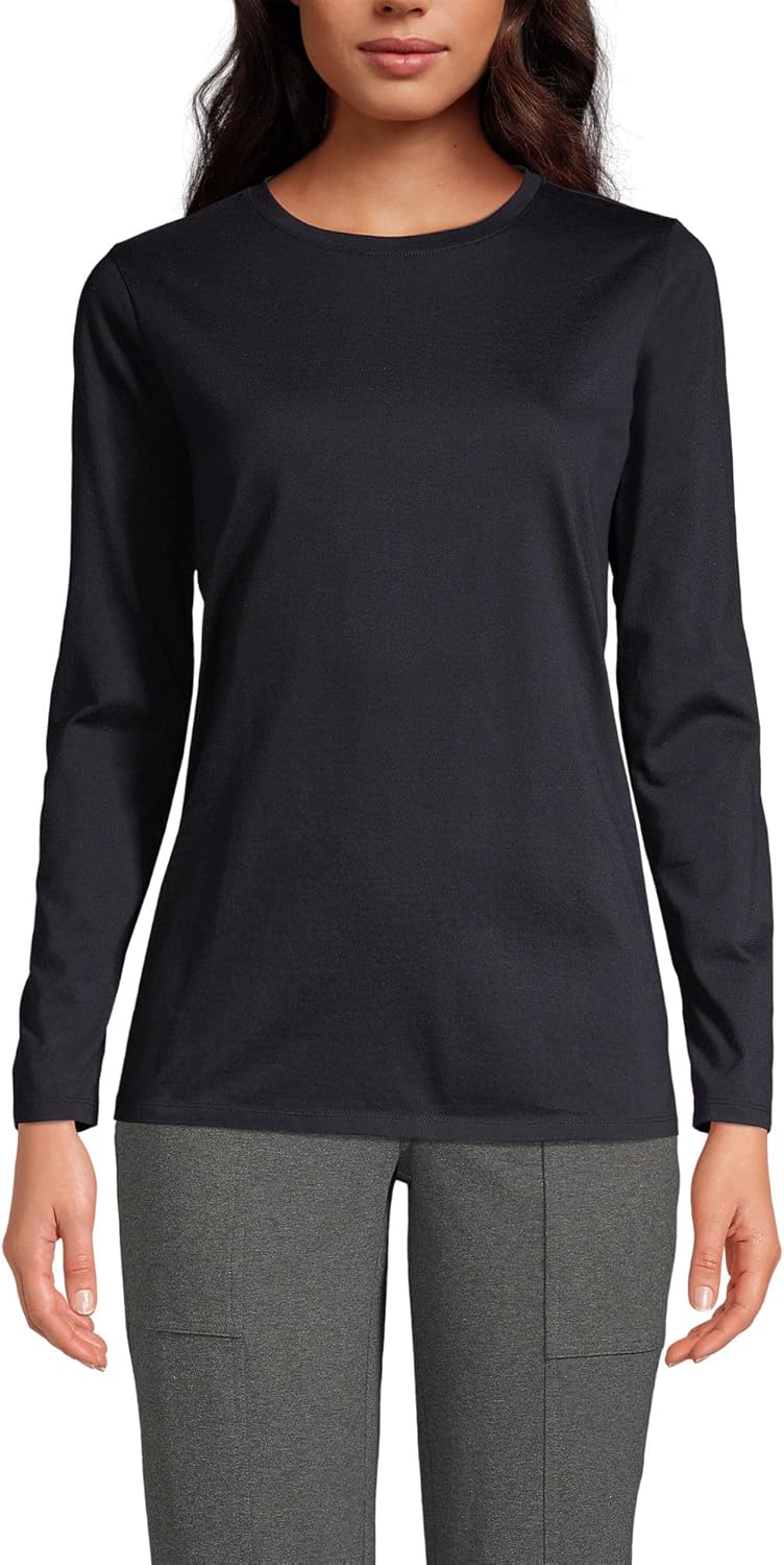 Loose-Fit Cotton Long-Sleeve Crewneck T-Shirt