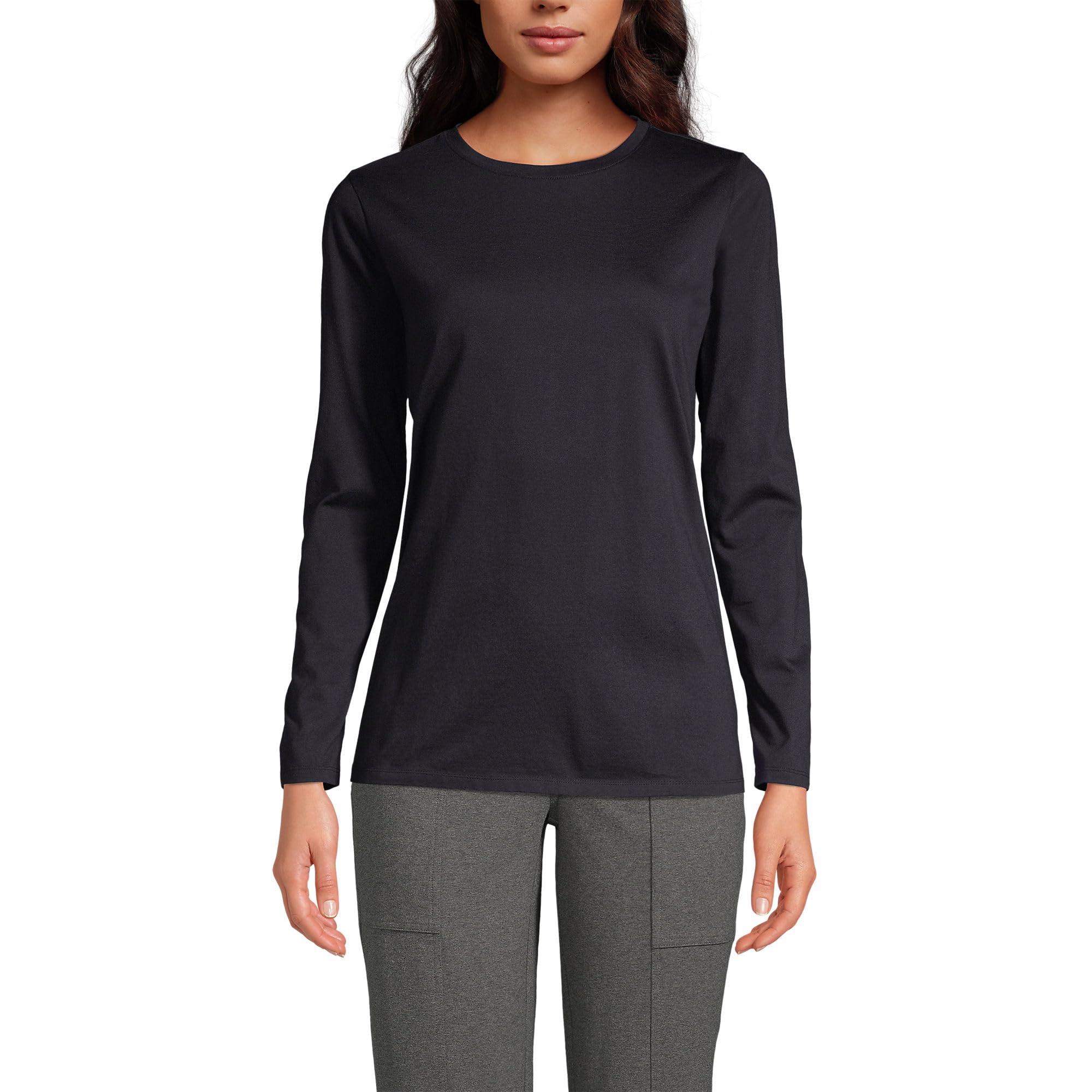 Loose-Fit Cotton Long-Sleeve Crewneck T-Shirt