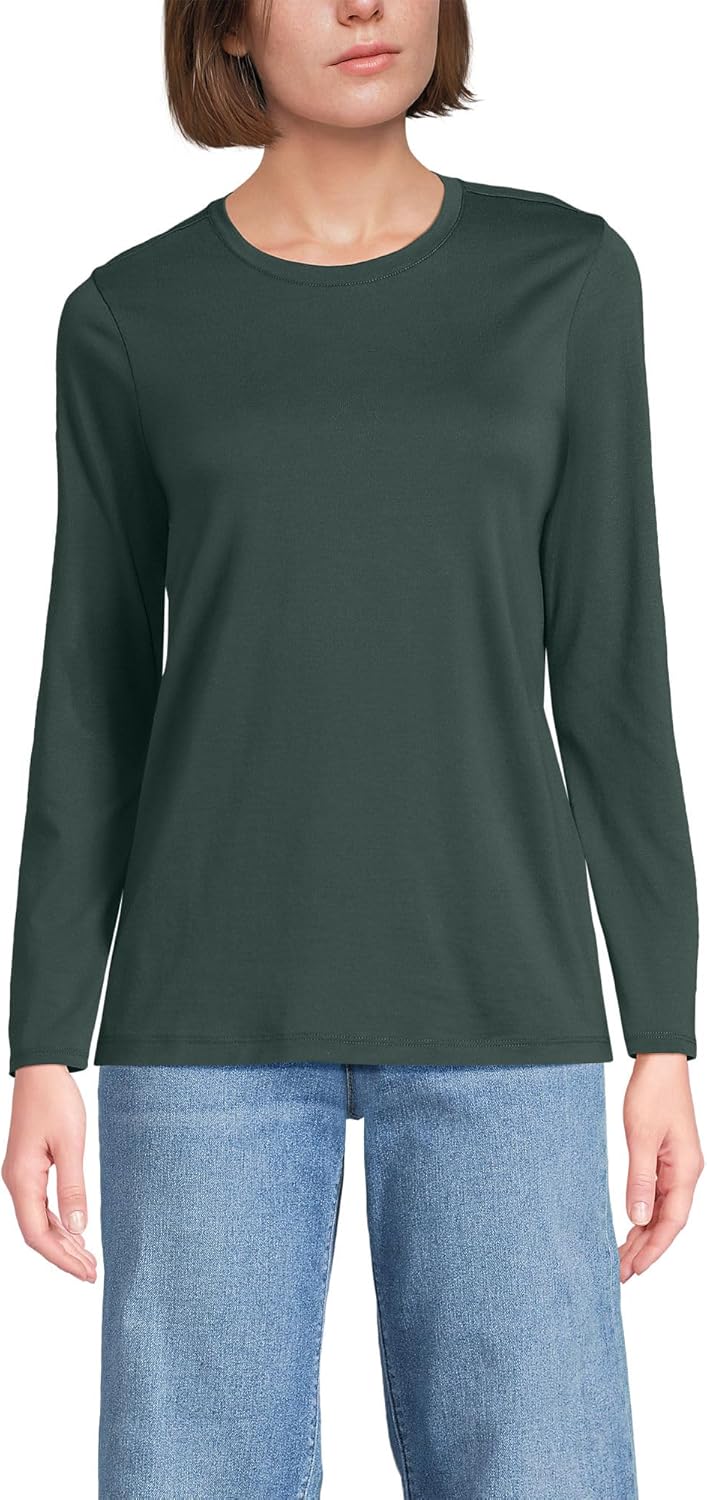 Loose-Fit Cotton Long-Sleeve Crewneck T-Shirt