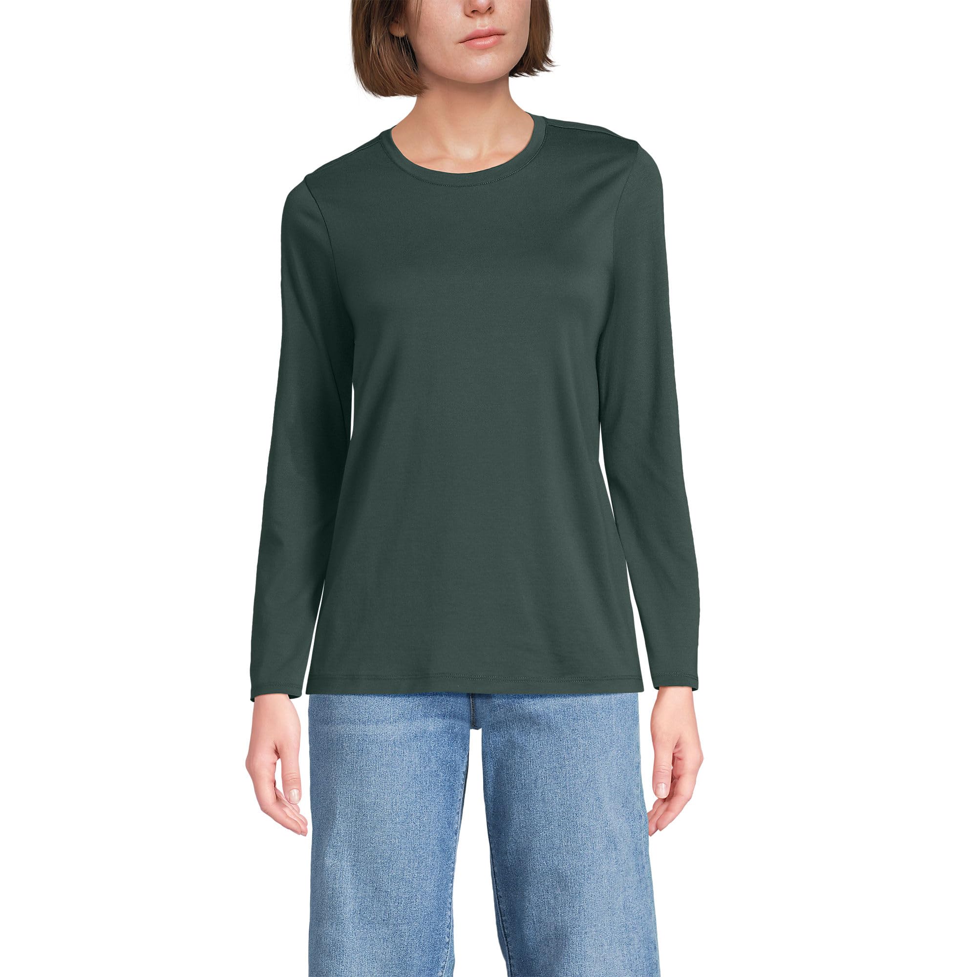 Loose-Fit Cotton Long-Sleeve Crewneck T-Shirt